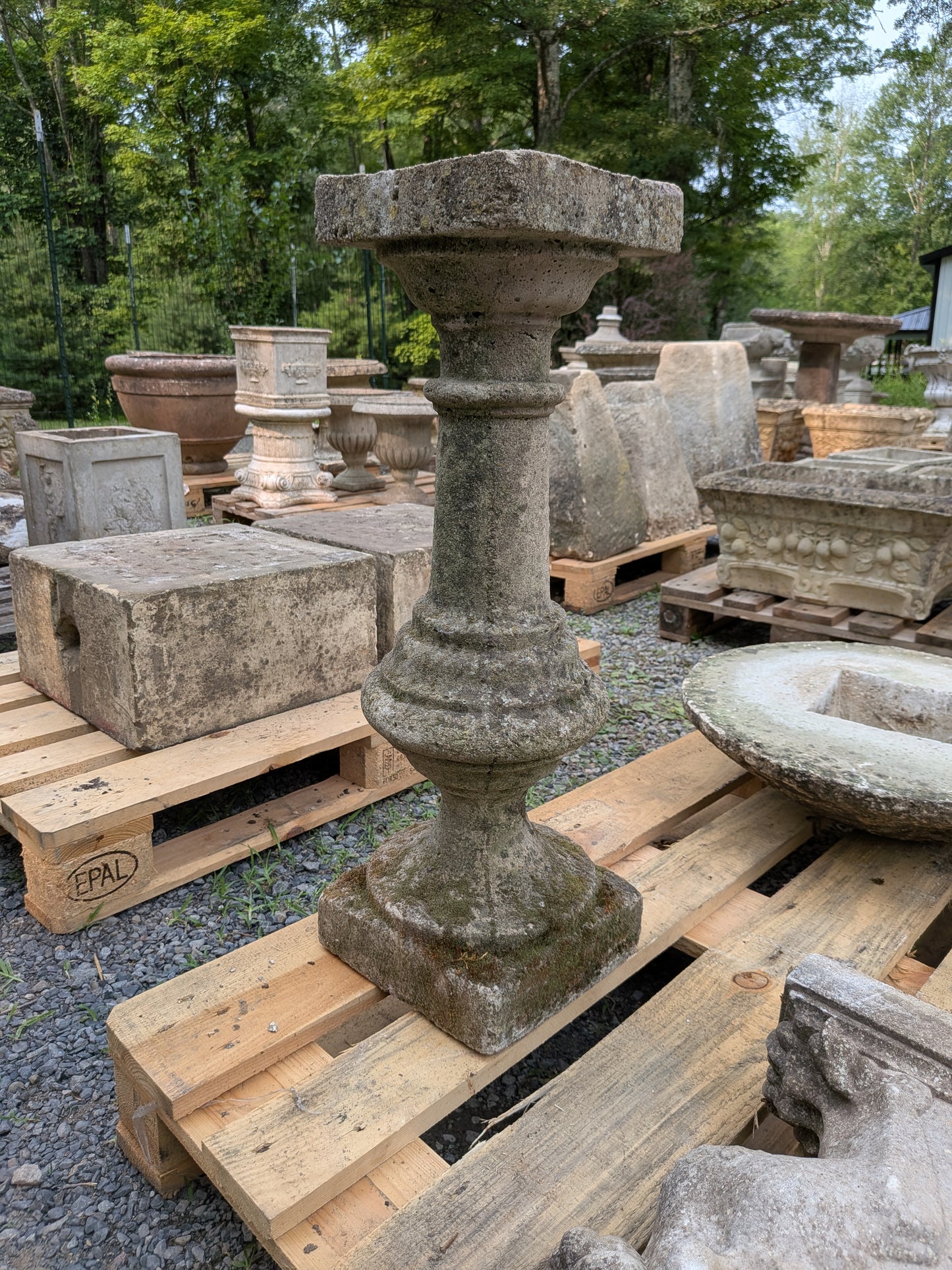British Cast Stone Pedestal