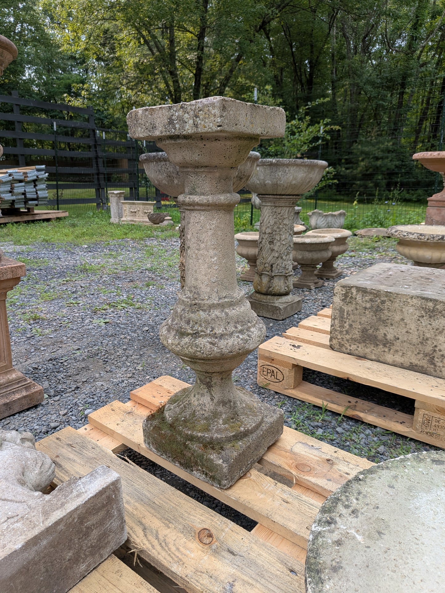 British Cast Stone Pedestal