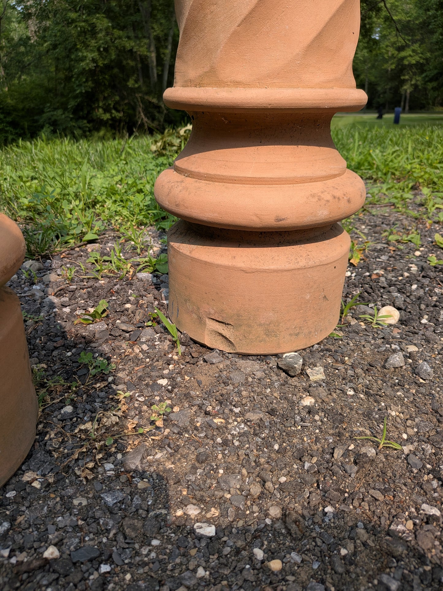 3 Terracotta Pedestals