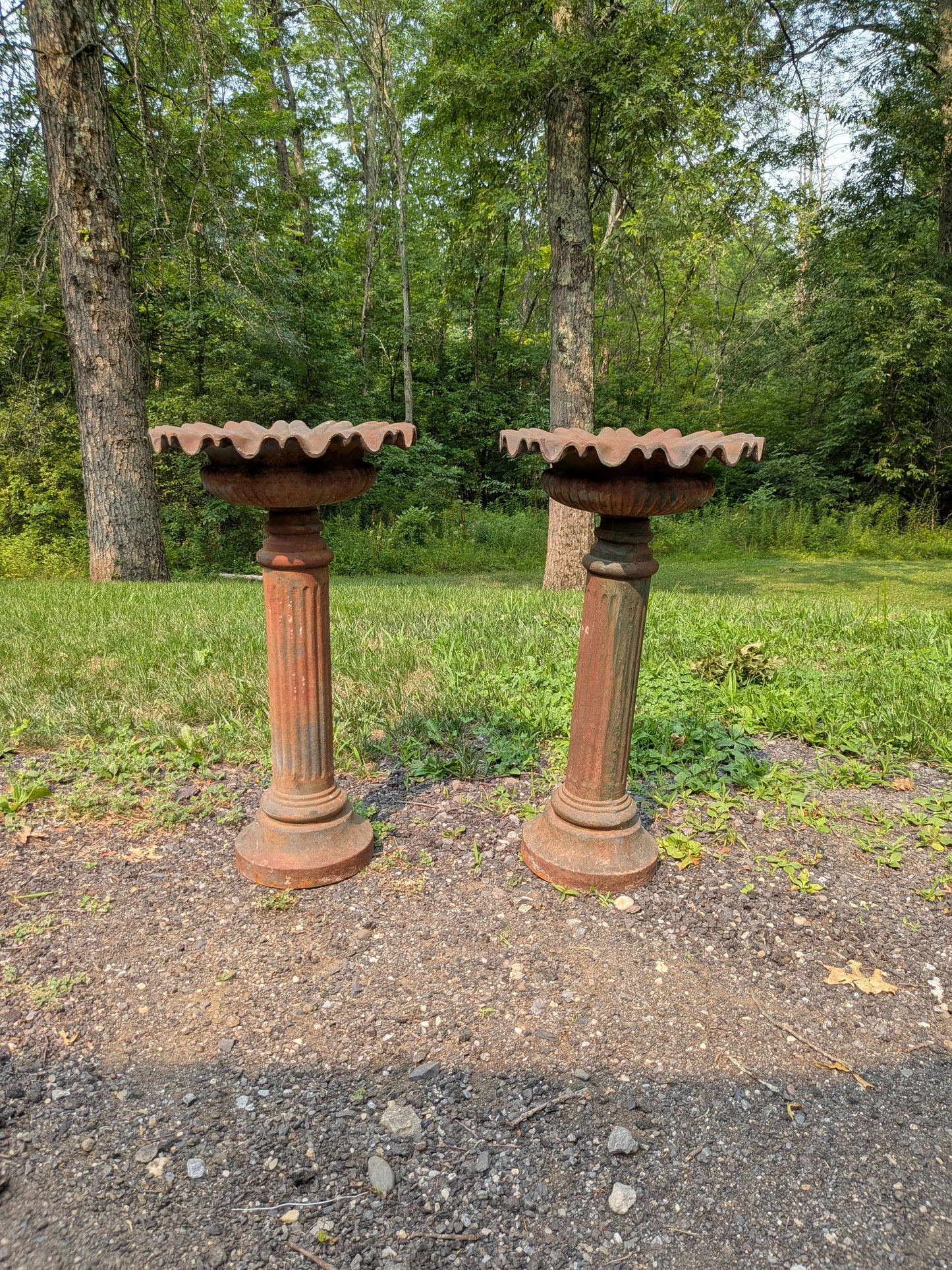 Pair of British Cast Iron Planters / Jardinieres