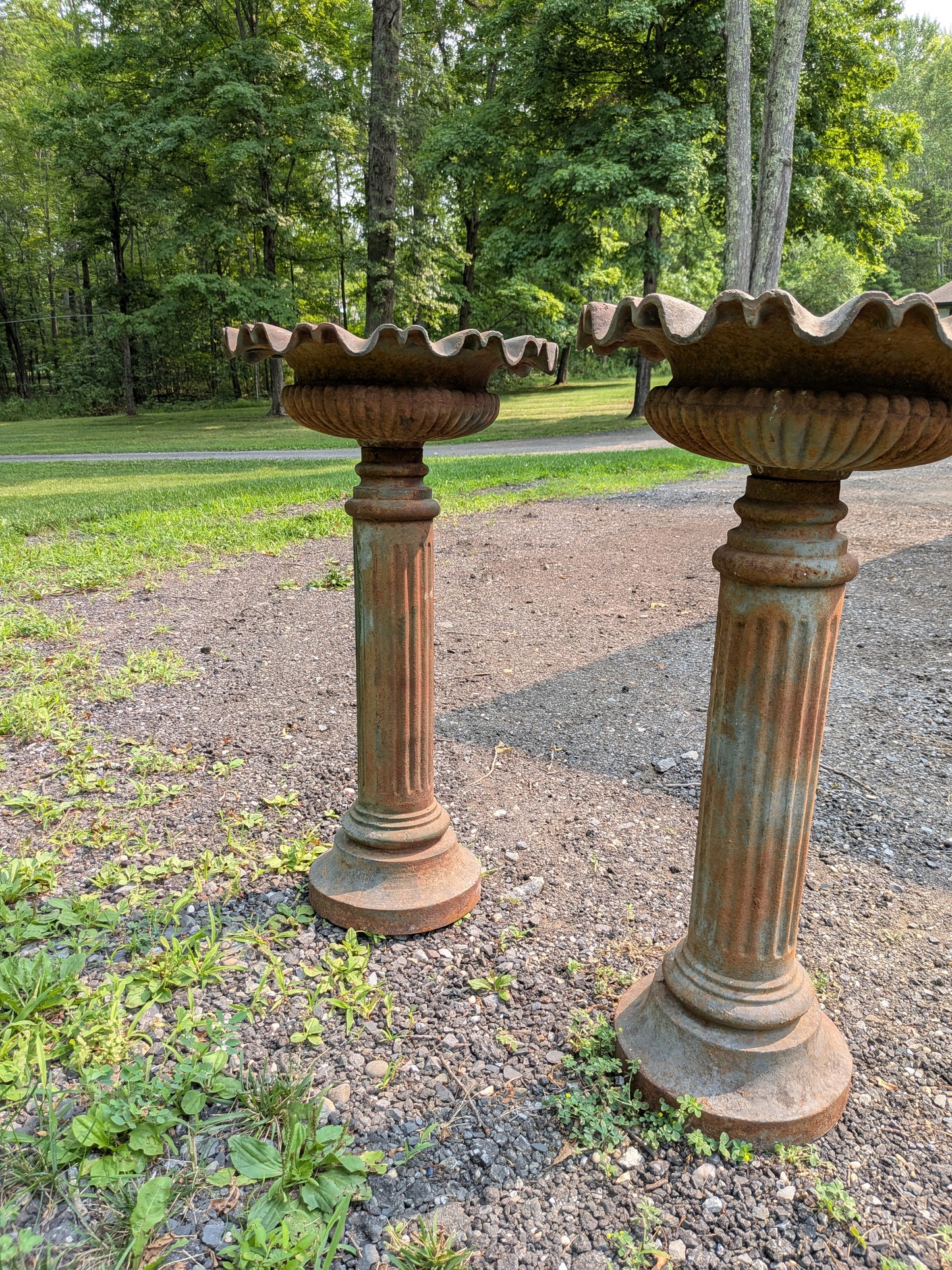 Pair of British Cast Iron Planters / Jardinieres