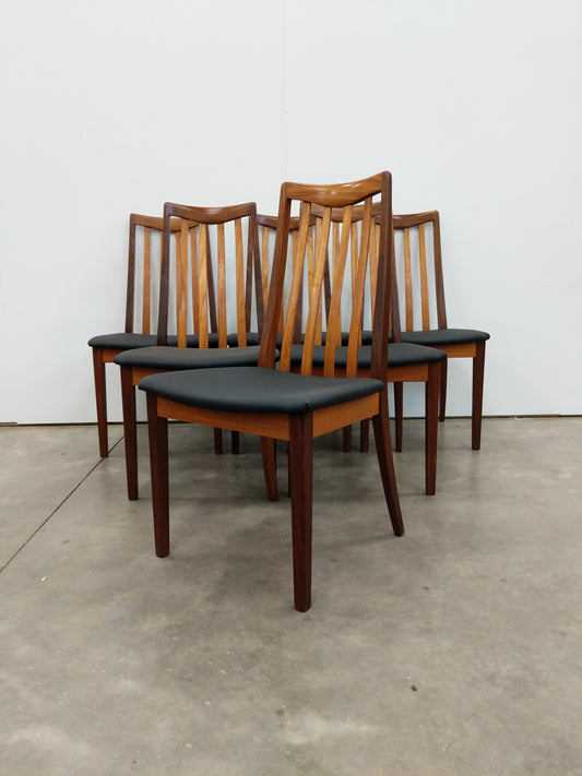 Set of 6 Vintage Mid Century Modern Teak Dining Chairs by G Plan