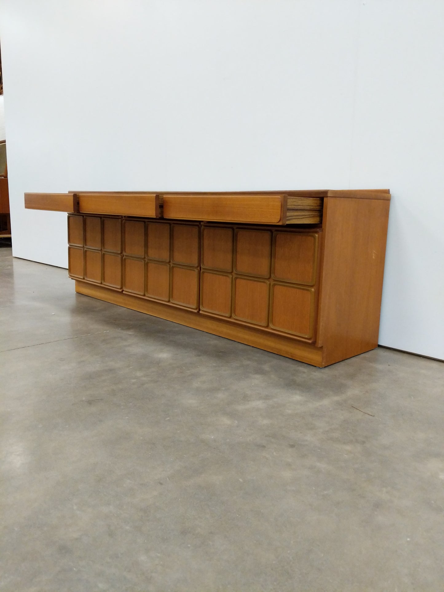 Vintage Mid Century Modern Teak Credenza