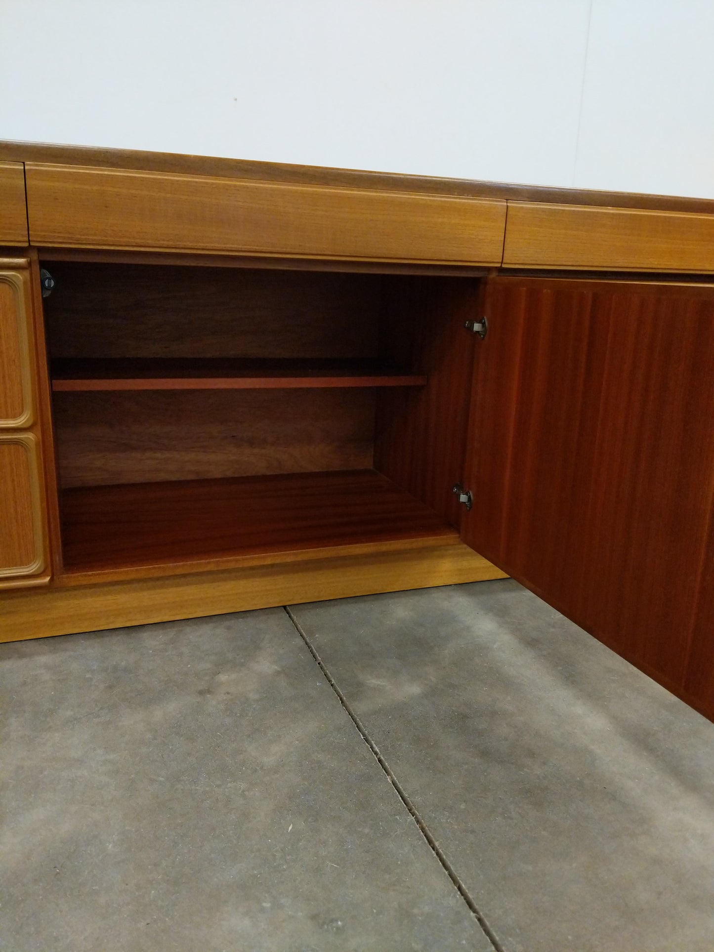 Vintage Mid Century Modern Teak Credenza