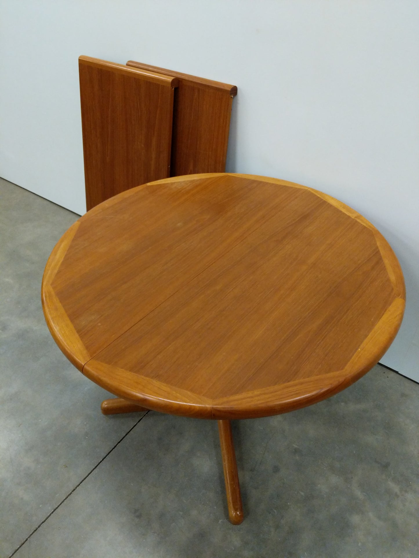 Vintage Mid Century Danish Modern Teak Extendable Dining Table