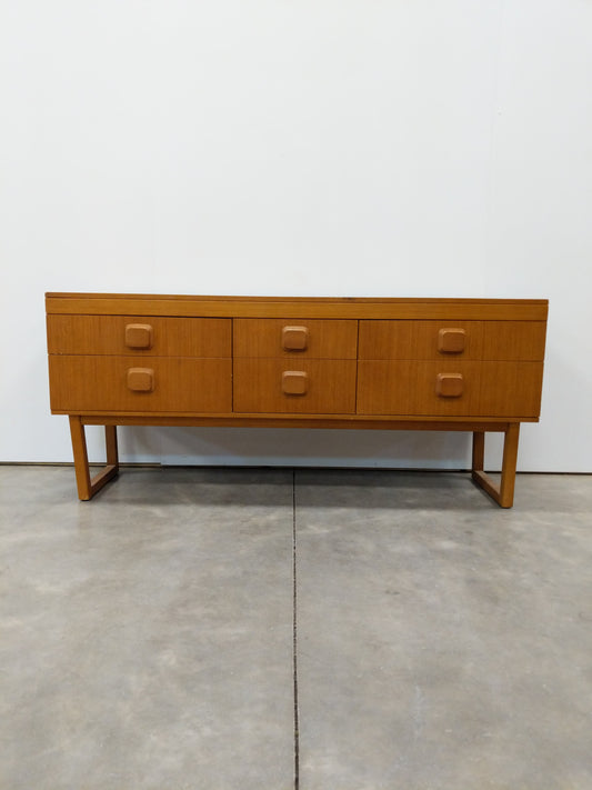 Vintage Mid Century Modern Teak Dresser