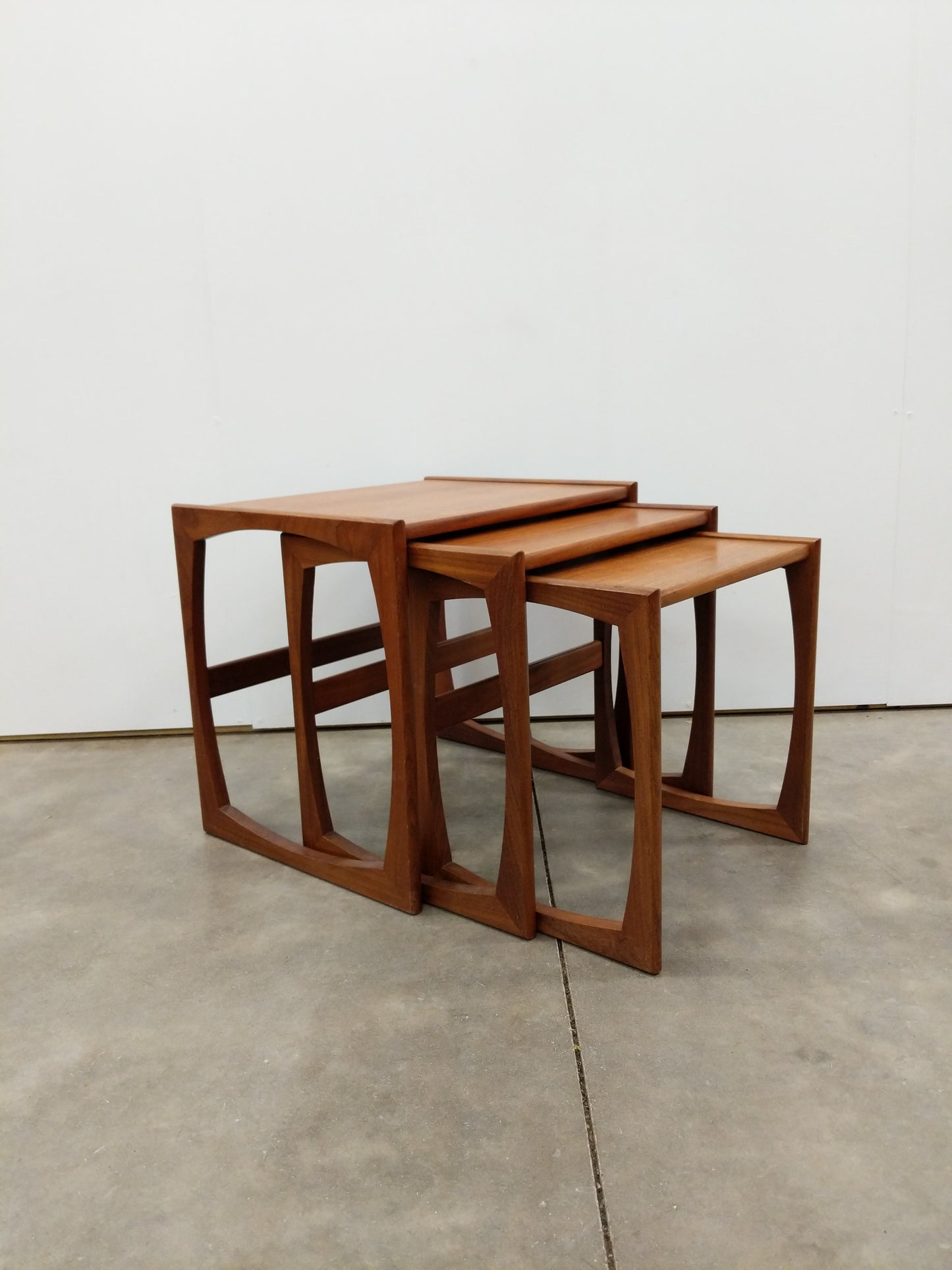 Set of Vintage Mid Century Modern Teak Nesting Tables by G Plan