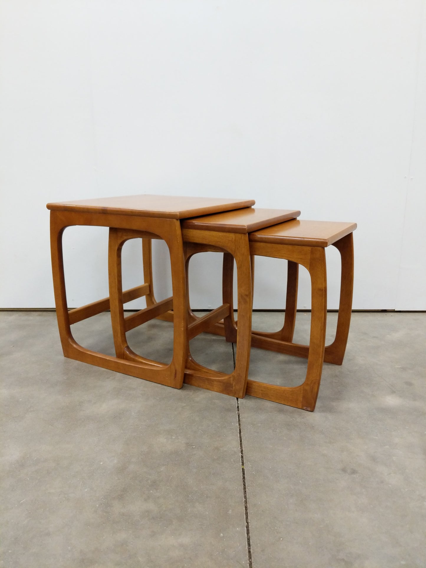 Set of Vintage Mid Century Modern Teak Nesting Tables