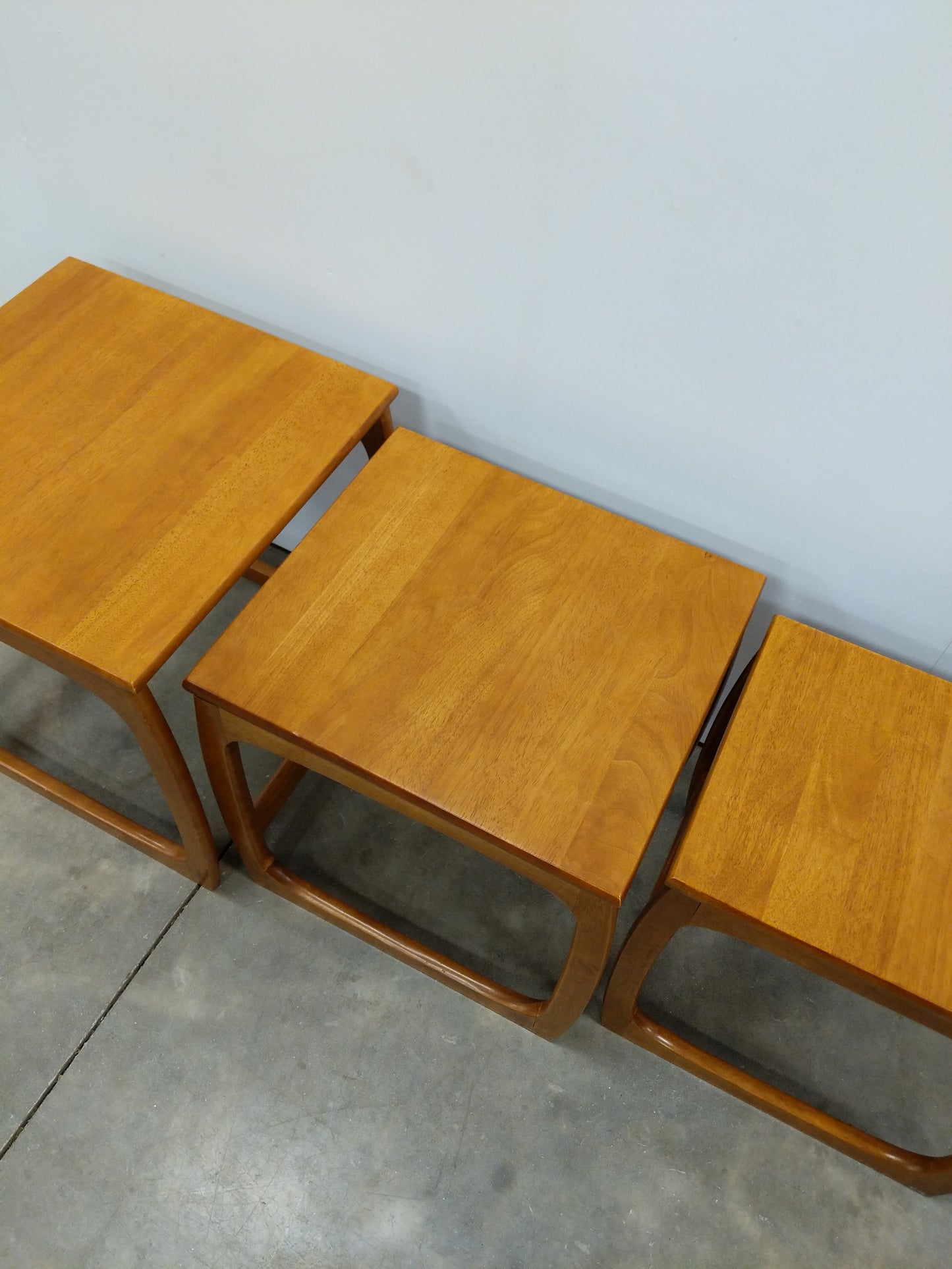 Set of Vintage Mid Century Modern Teak Nesting Tables