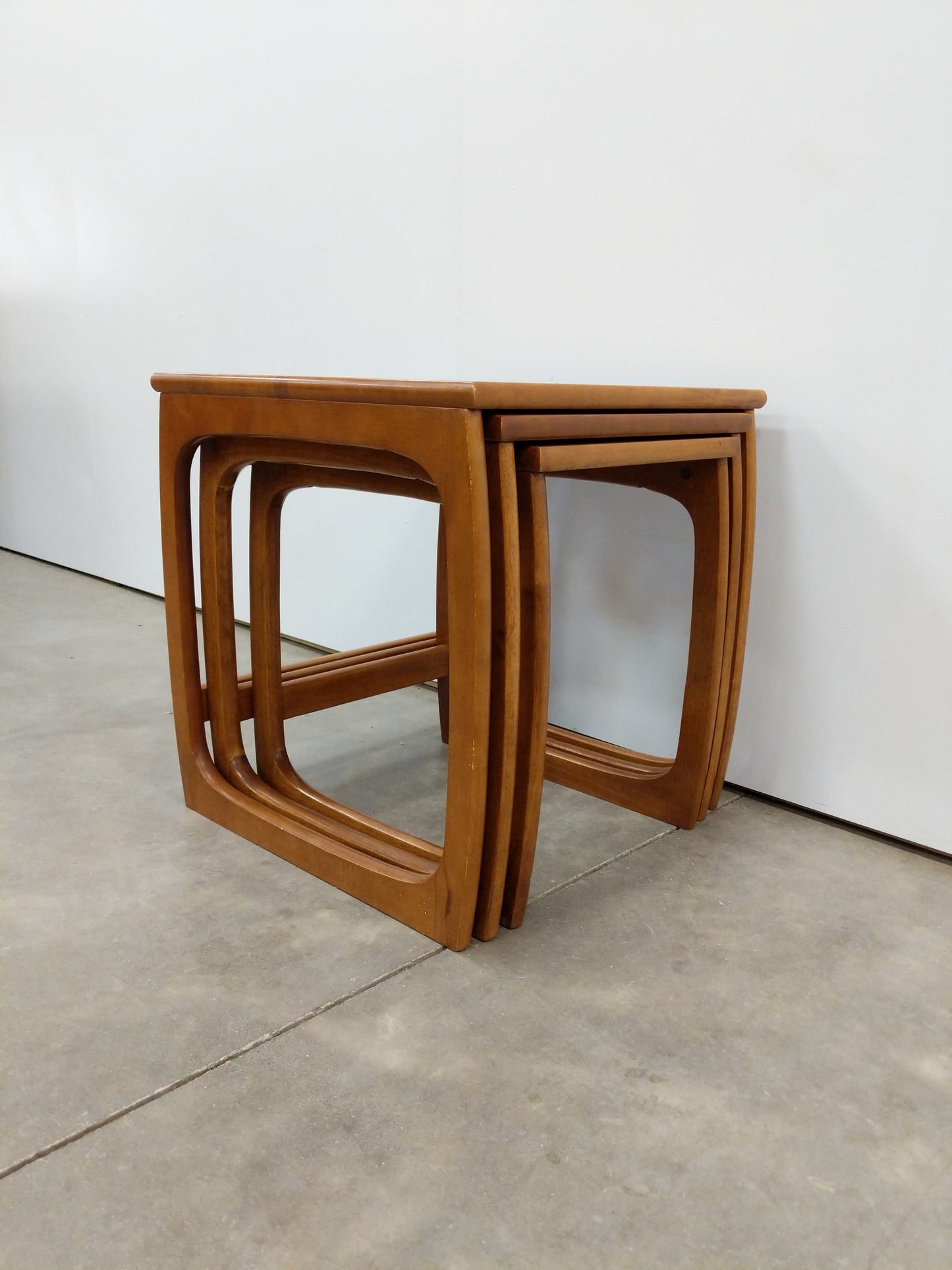 Set of Vintage Mid Century Modern Teak Nesting Tables
