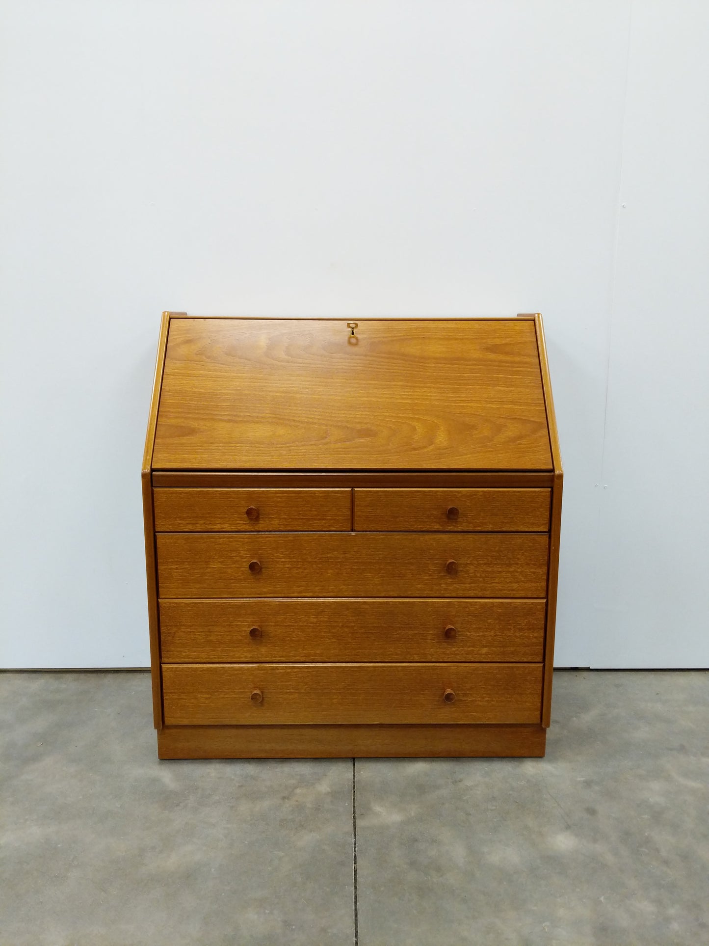 Vintage Mid Century Modern Teak Secretary Desk by Nathan