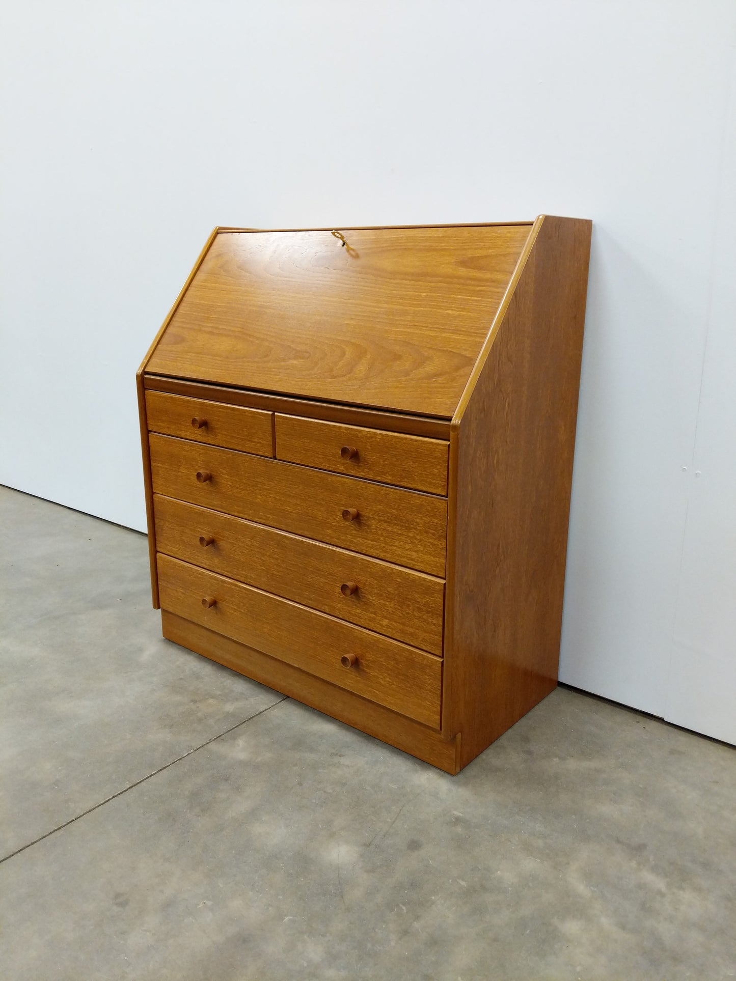 Vintage Mid Century Modern Teak Secretary Desk by Nathan