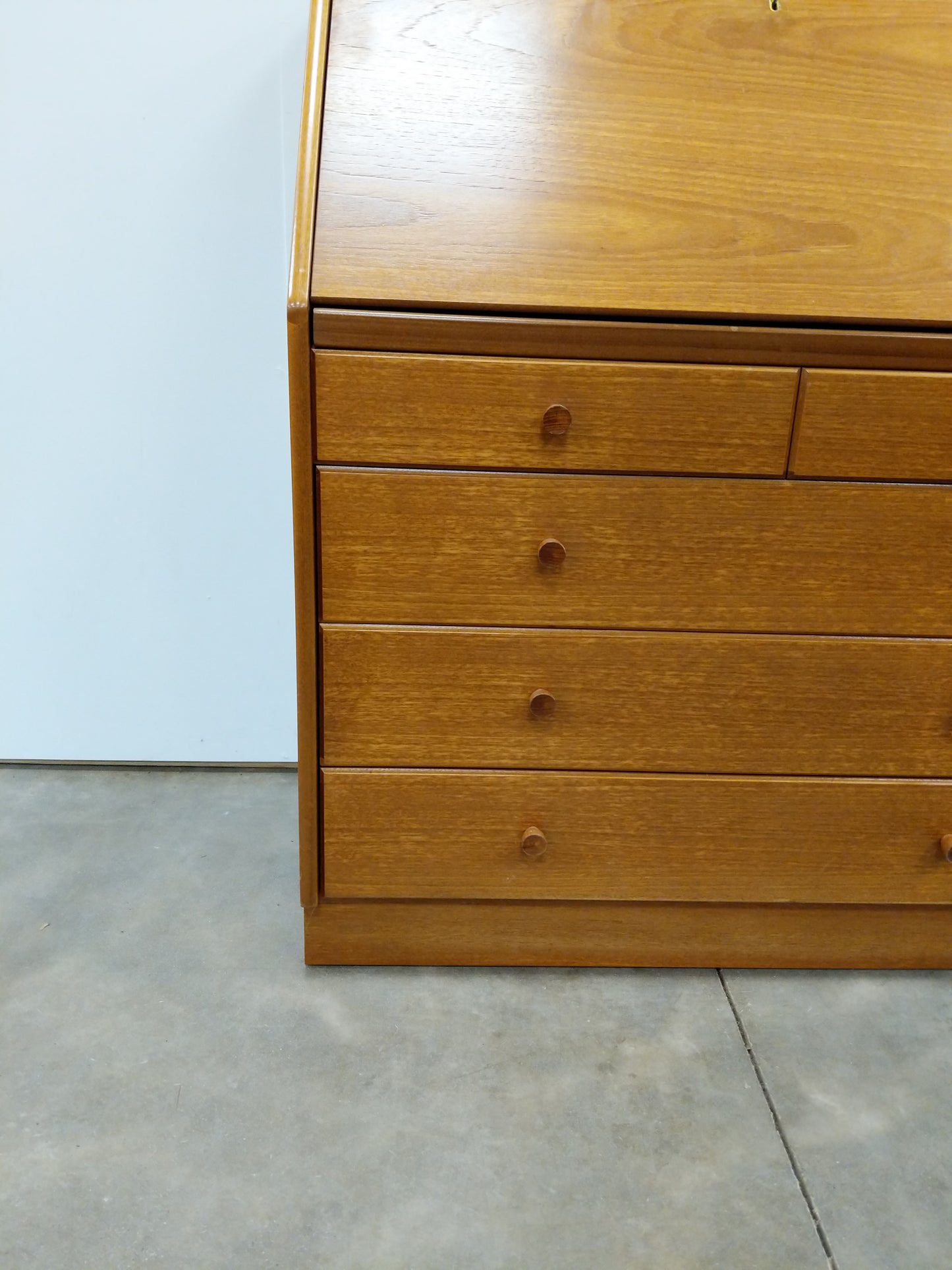 Vintage Mid Century Modern Teak Secretary Desk by Nathan