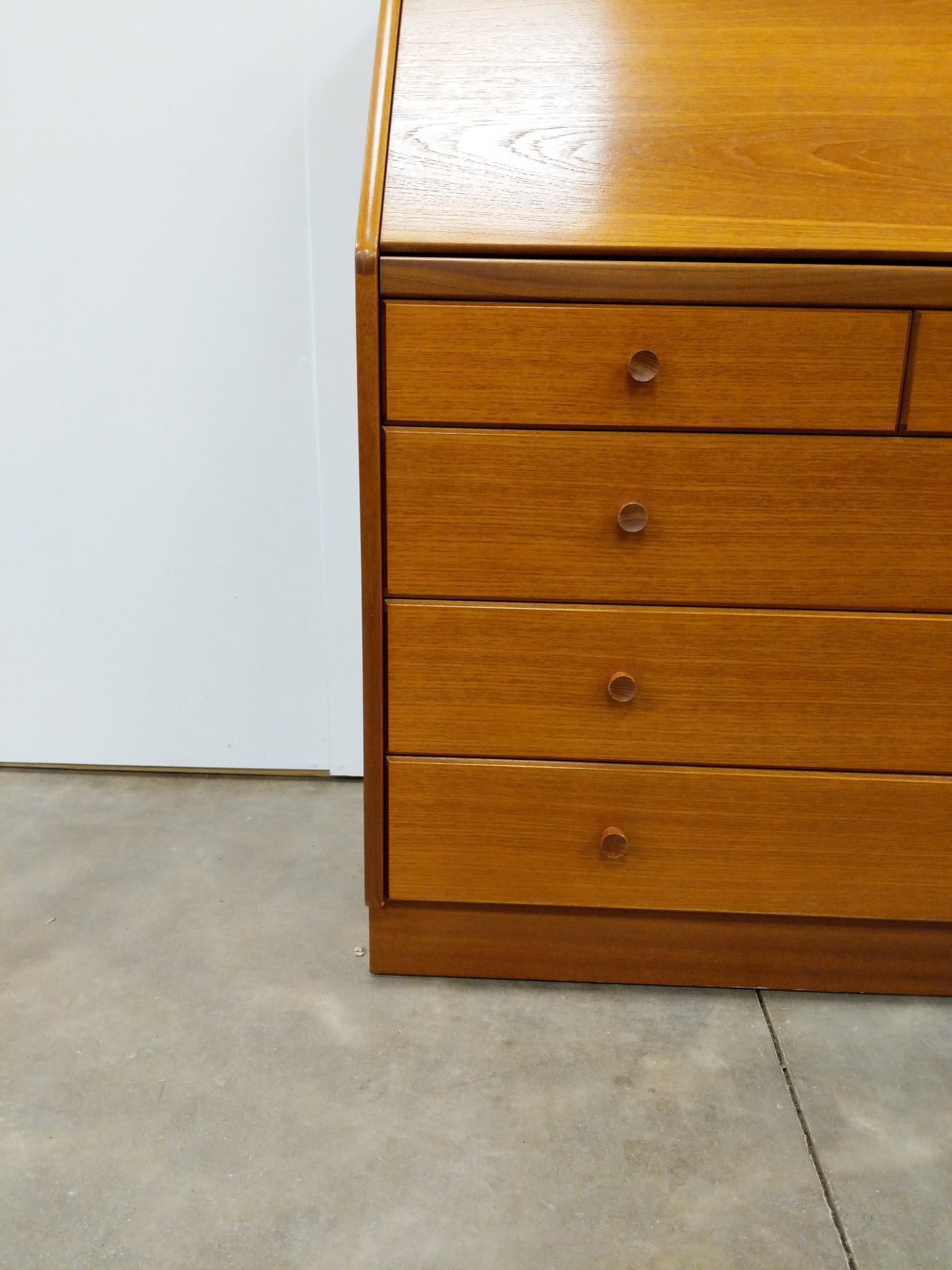 Vintage Mid Century Modern Teak Secretary Desk by Nathan