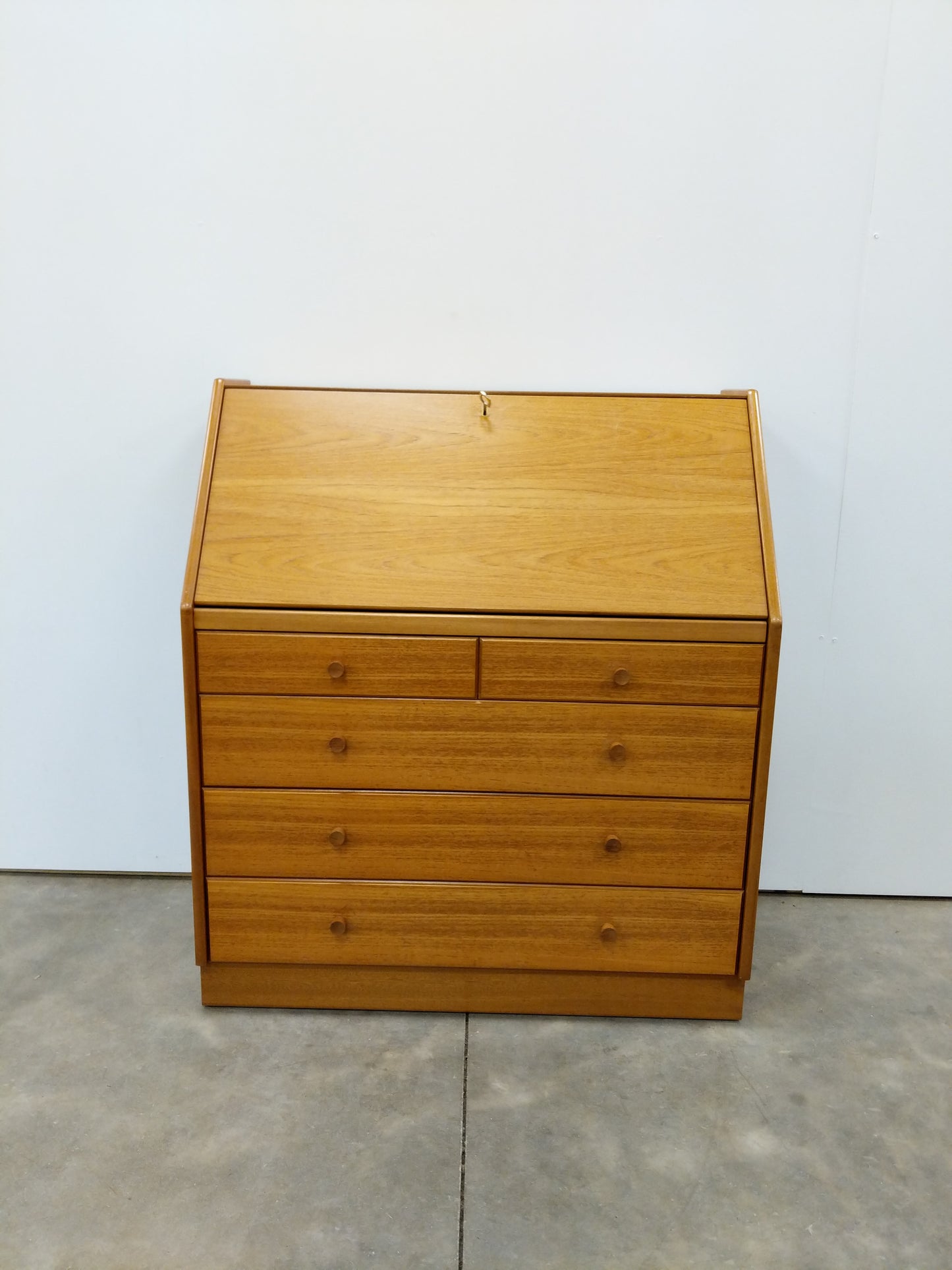 Vintage Mid Century Modern Teak Secretary Desk by Nathan