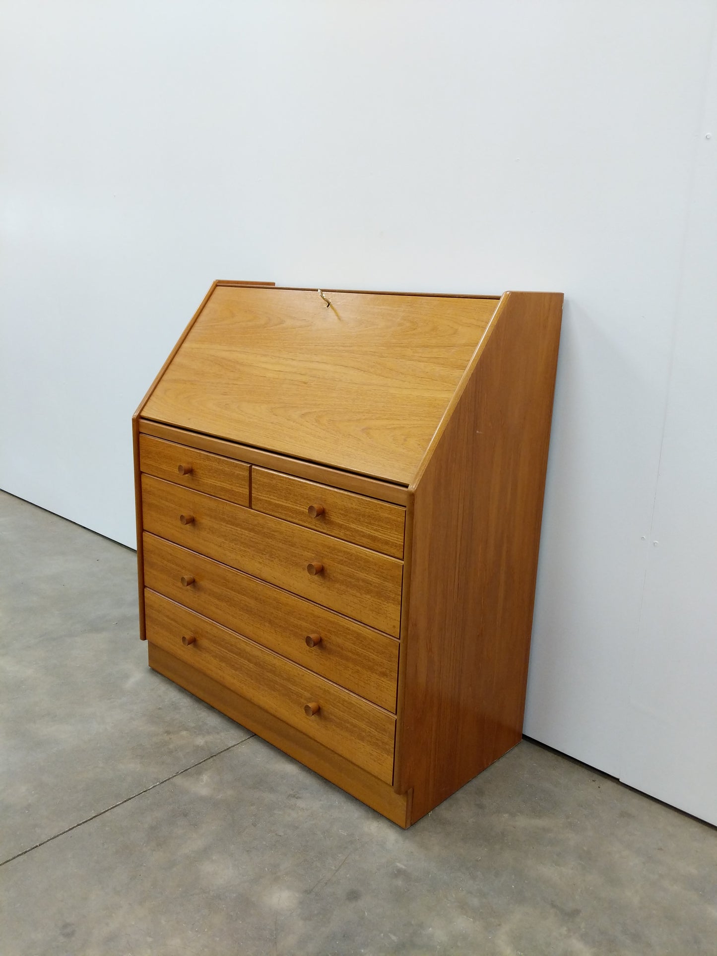 Vintage Mid Century Modern Teak Secretary Desk by Nathan