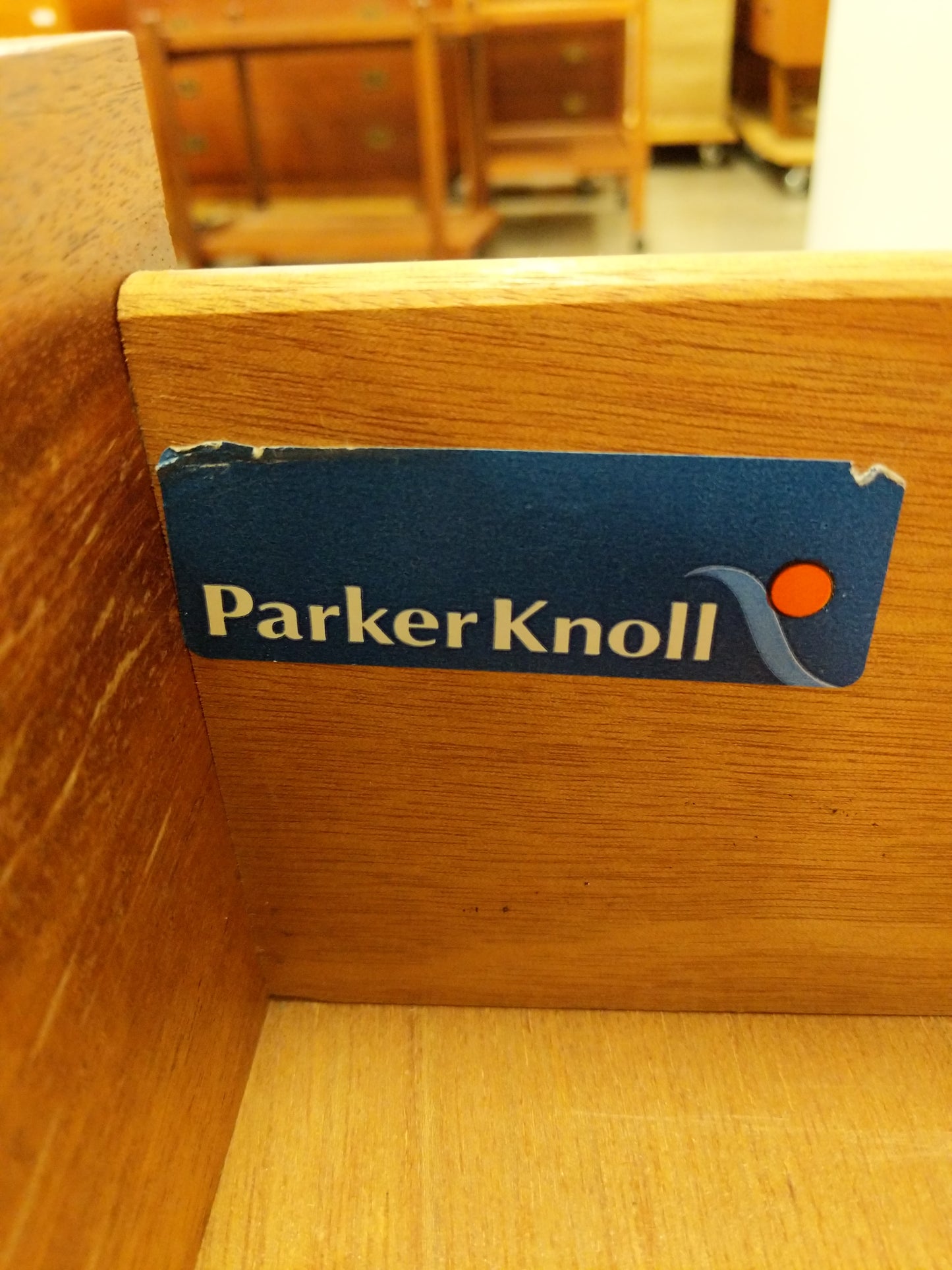 Vintage Mid Century Modern Teak Secretary Desk by Parker Knoll
