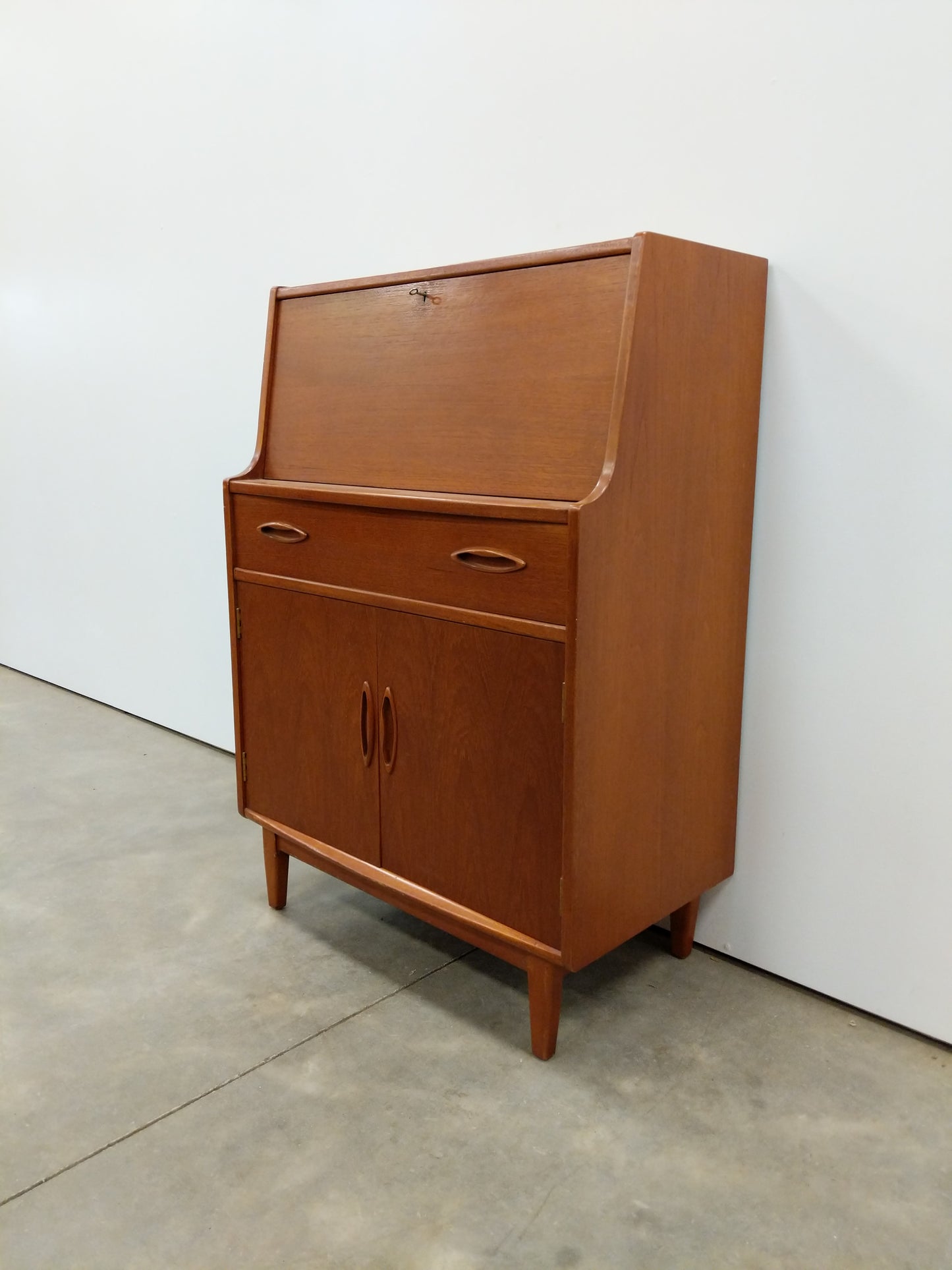 Vintage Mid Century Modern Teak Secretary Desk by Jentique