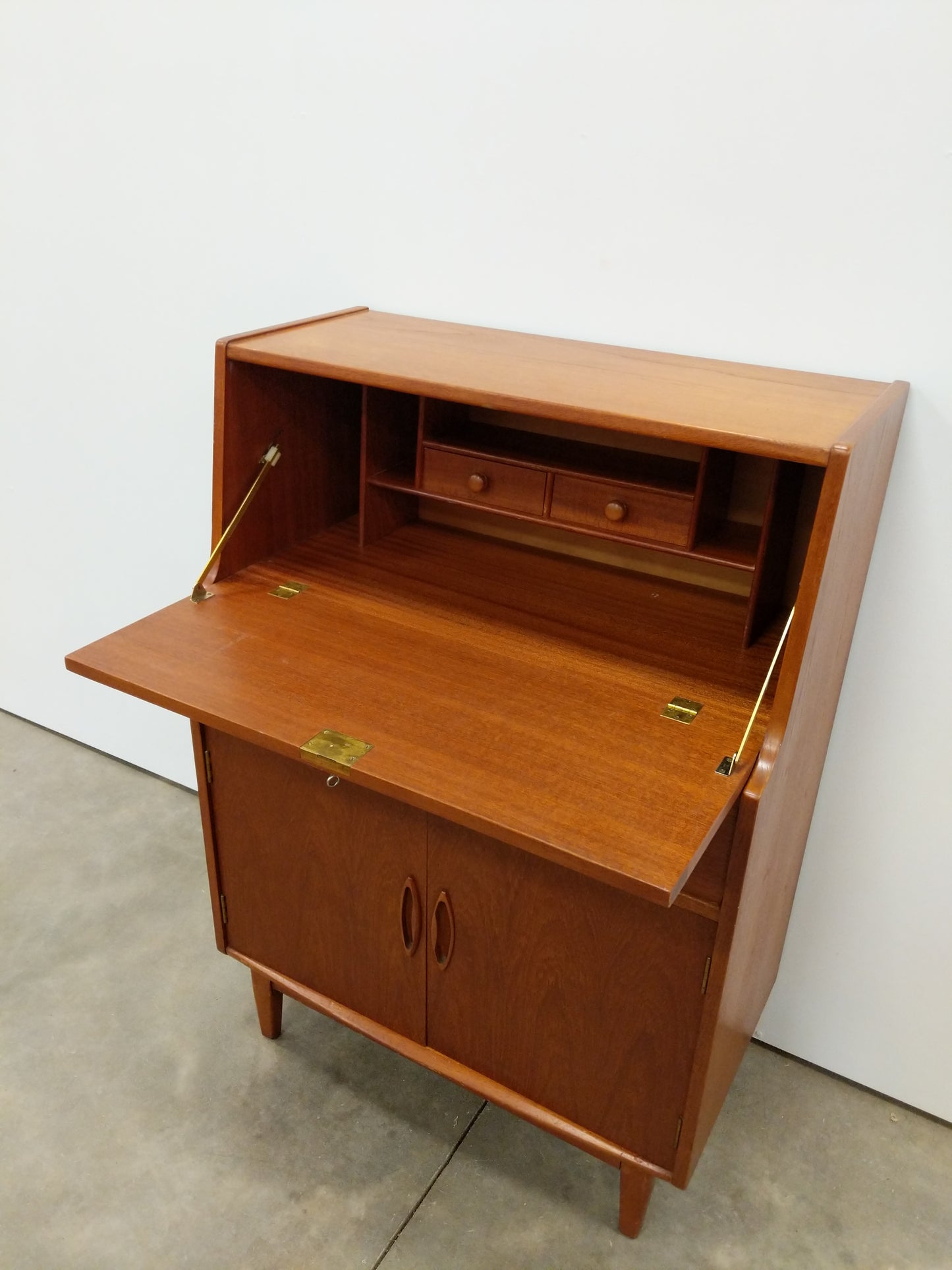 Vintage Mid Century Modern Teak Secretary Desk by Jentique