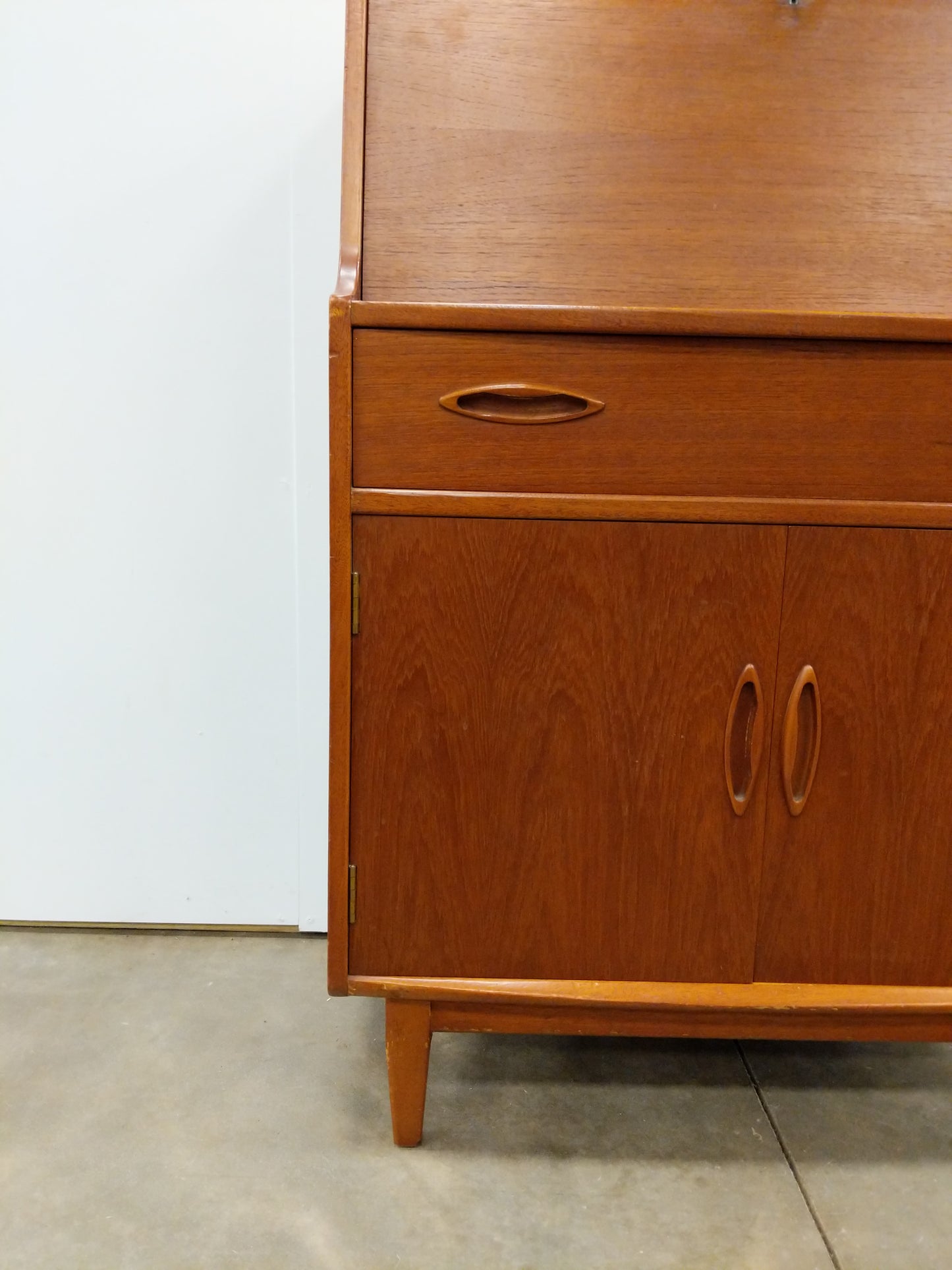 Vintage Mid Century Modern Teak Secretary Desk by Jentique