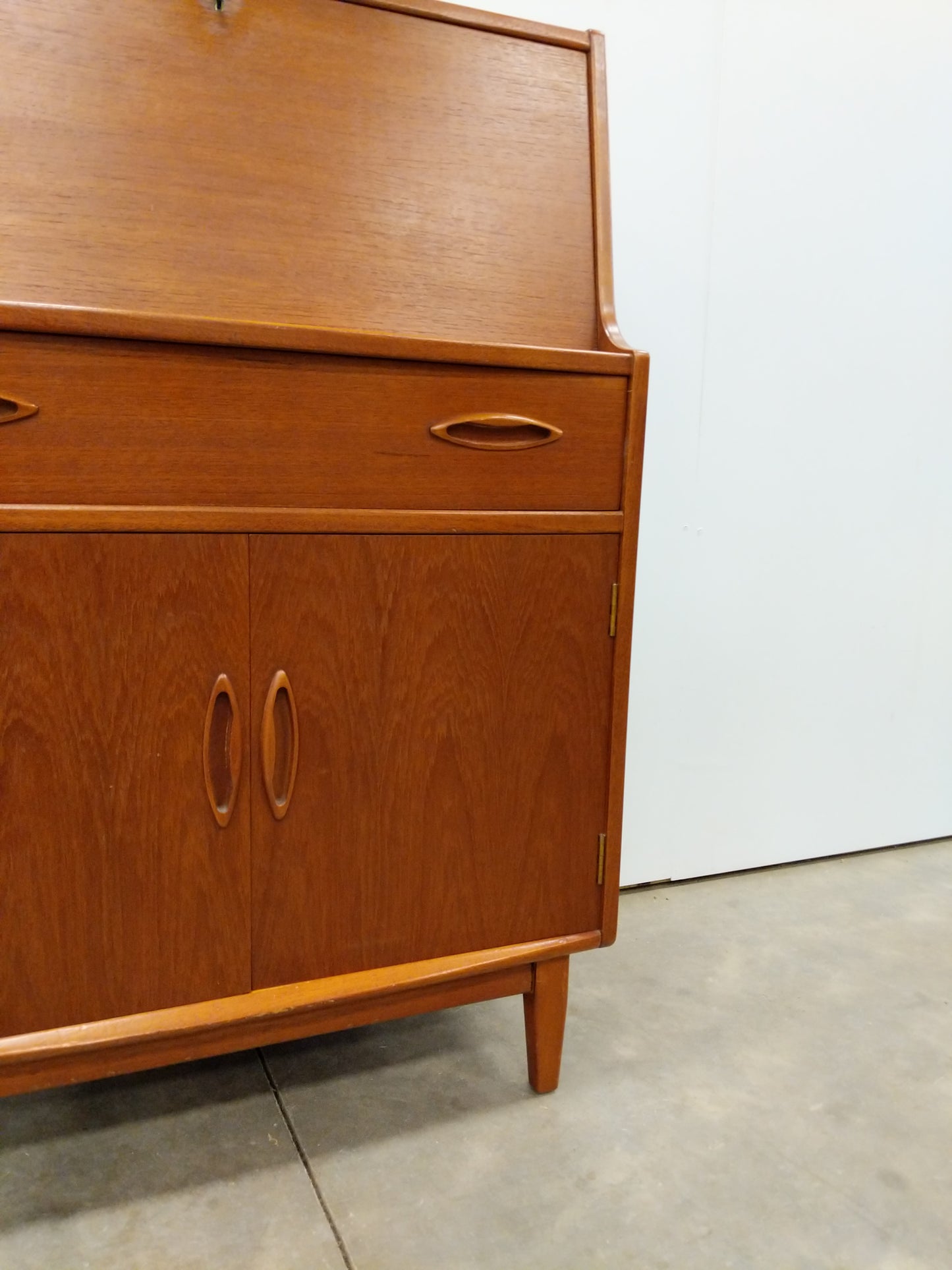 Vintage Mid Century Modern Teak Secretary Desk by Jentique