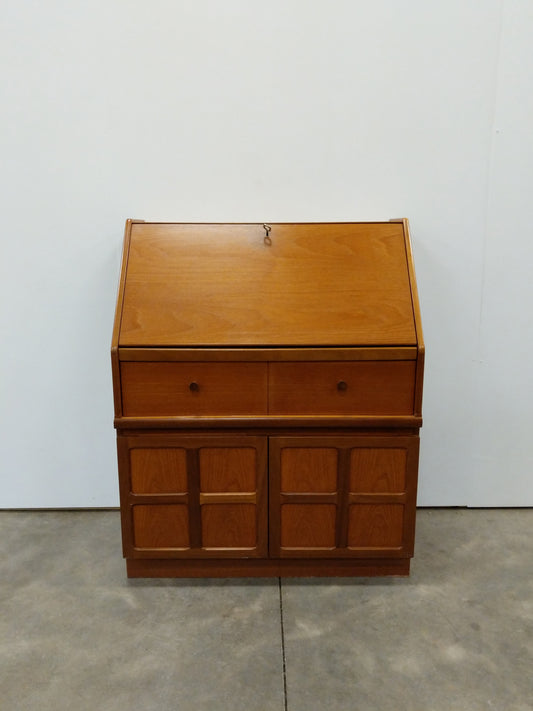 Vintage Mid Century Modern Teak Secretary Desk by Nathan