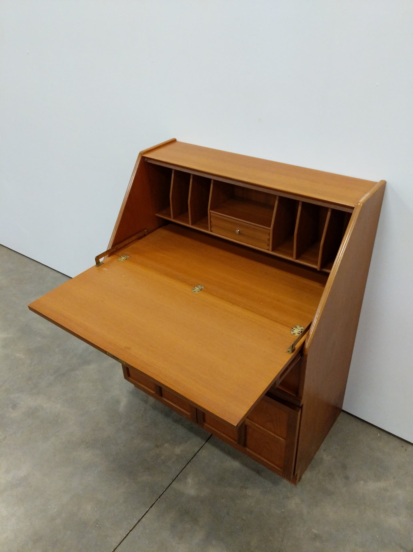 Vintage Mid Century Modern Teak Secretary Desk by Nathan