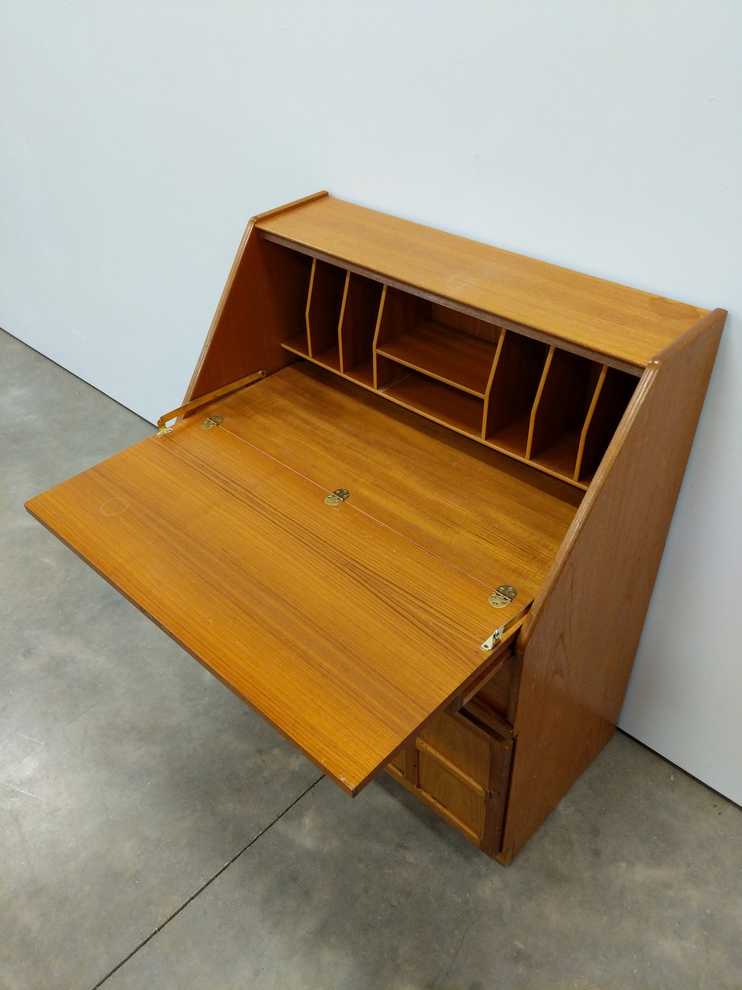 Vintage Mid Century Modern Teak Secretary Desk by Nathan