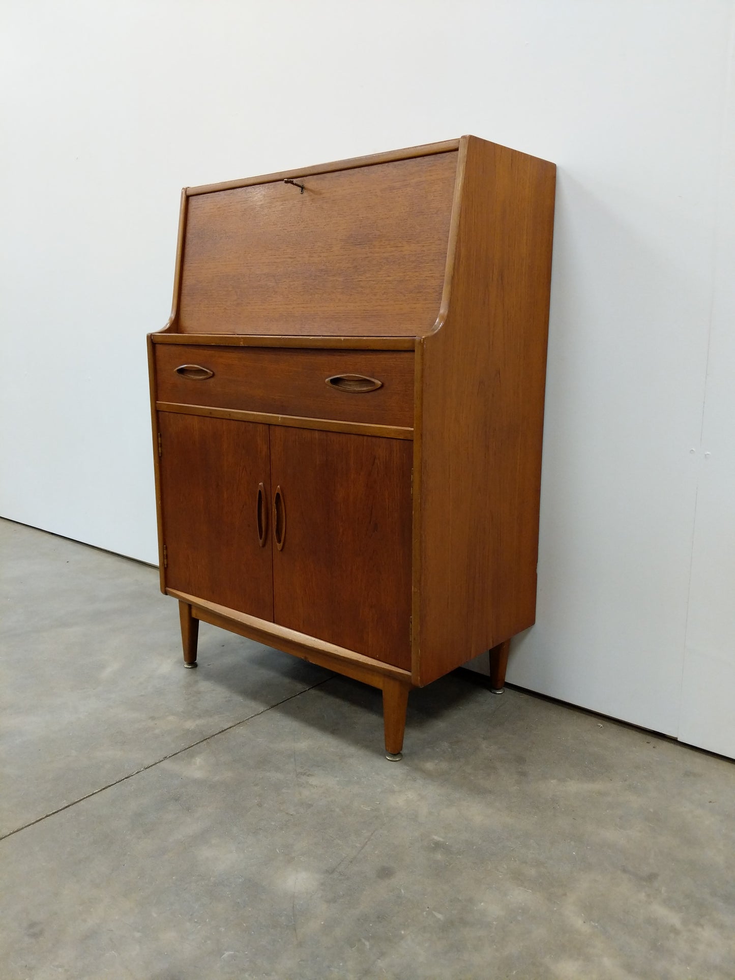 Vintage Mid Century Modern Teak Secretary Desk by Jentique