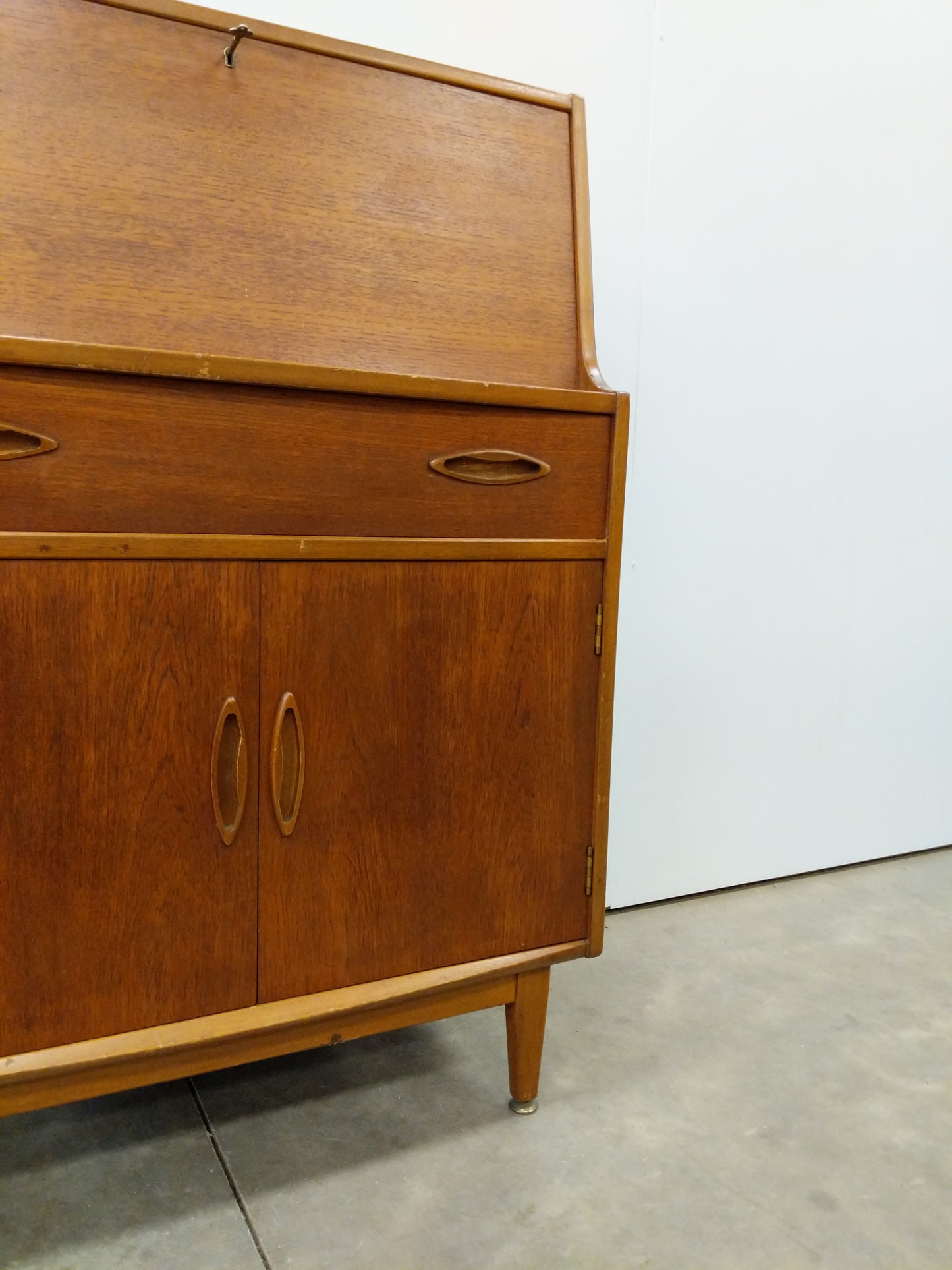 Vintage Mid Century Modern Teak Secretary Desk by Jentique