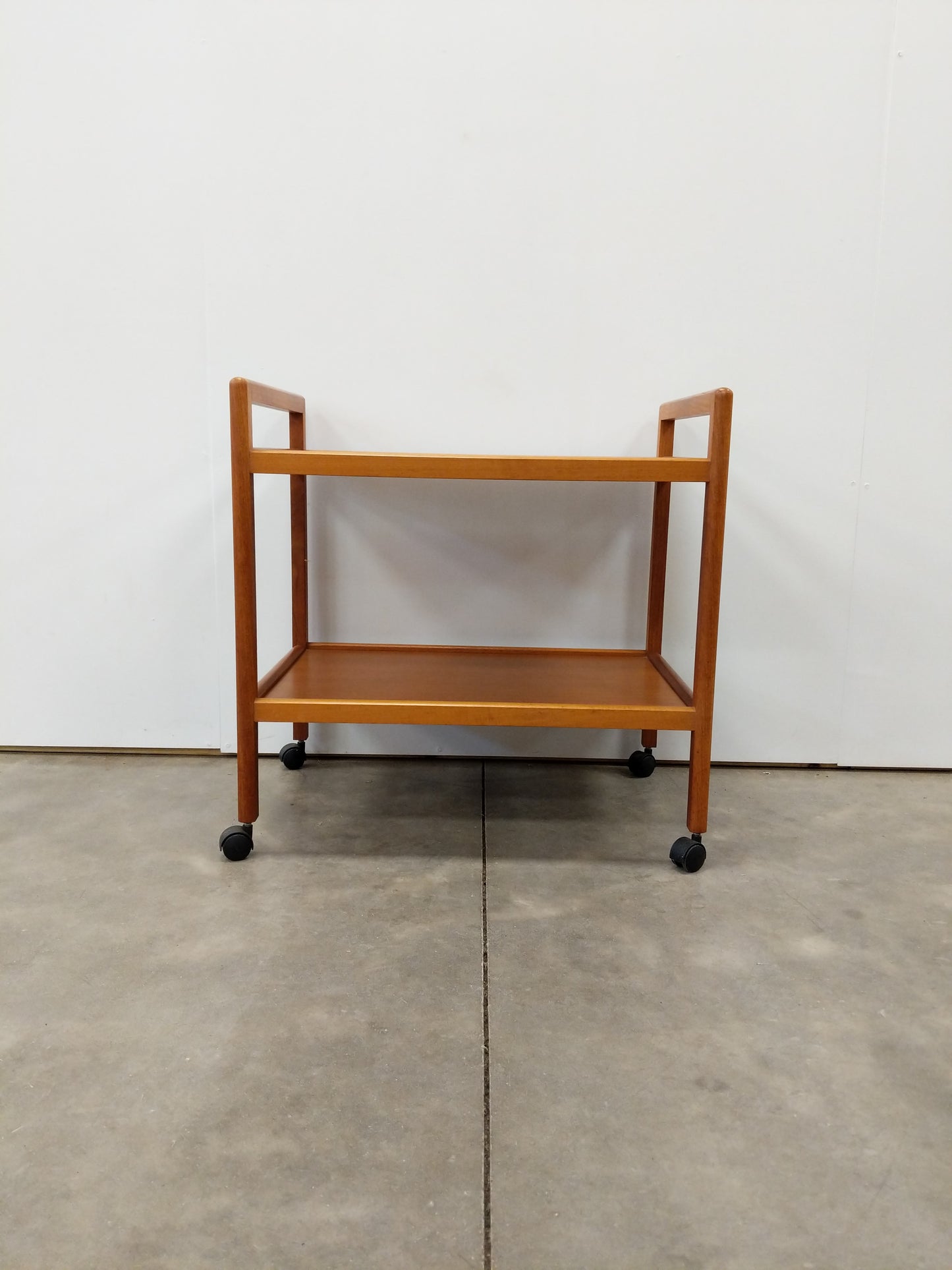 Vintage Mid Century Modern Teak Bar Cart / Serving Cart