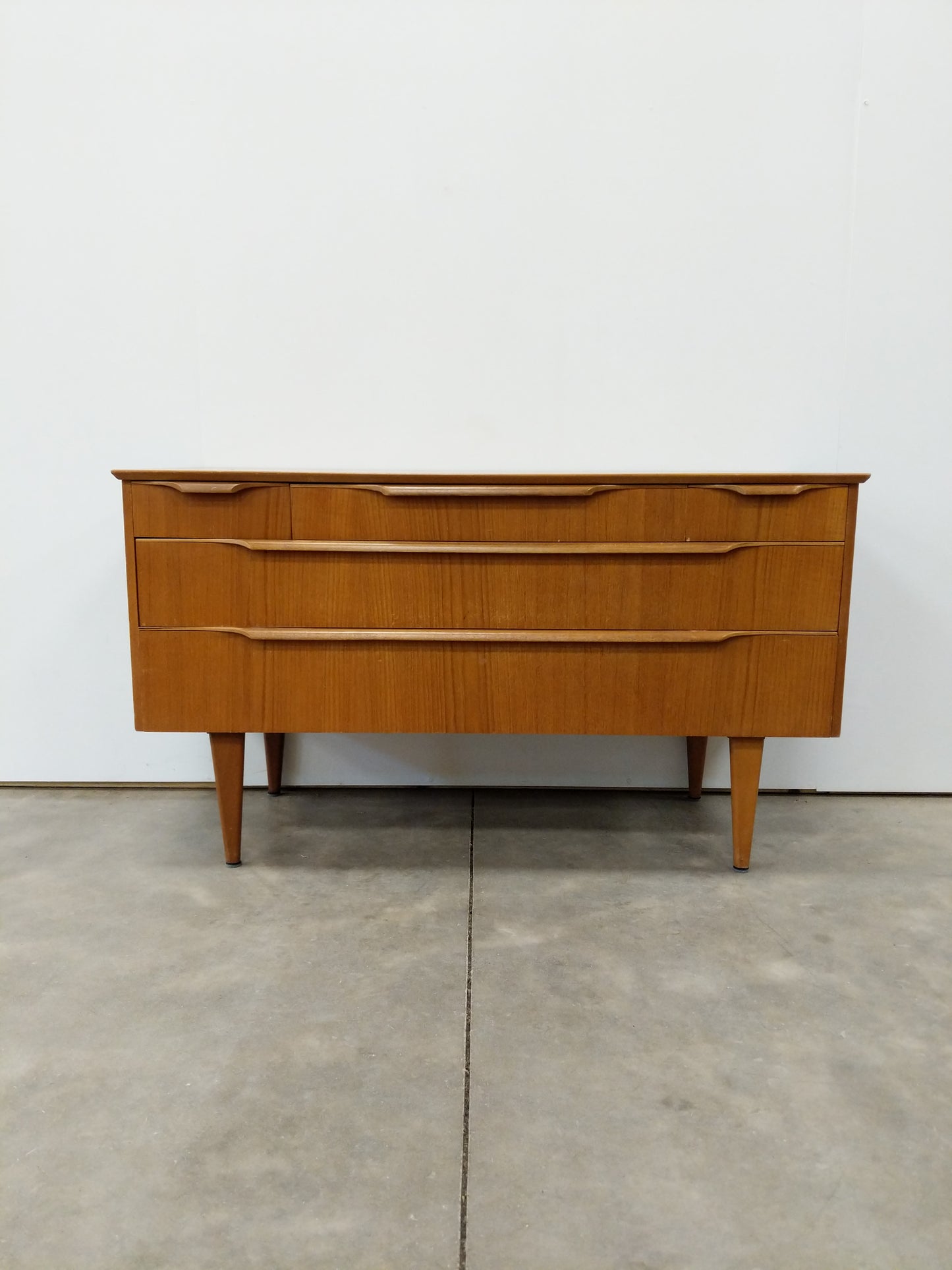 Vintage Mid Century Modern Teak Dresser