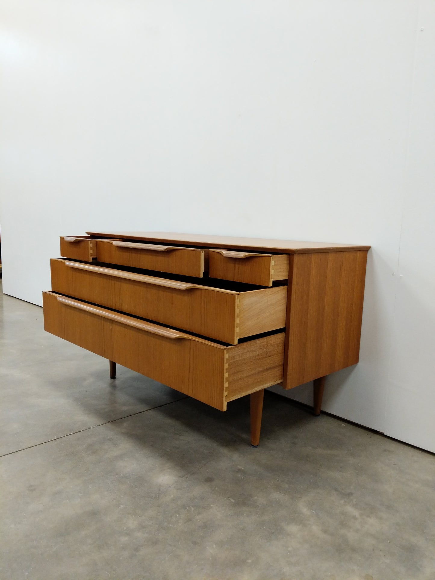 Vintage Mid Century Modern Teak Dresser