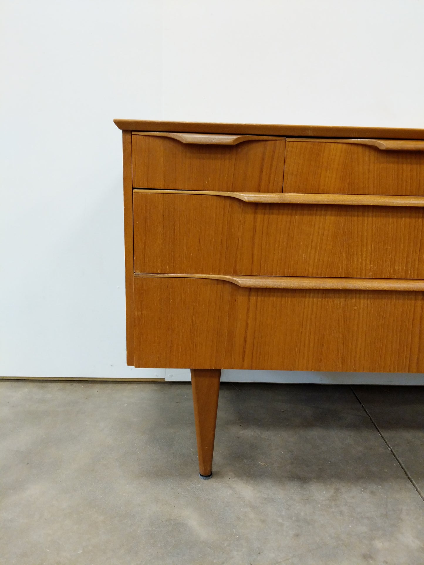 Vintage Mid Century Modern Teak Dresser