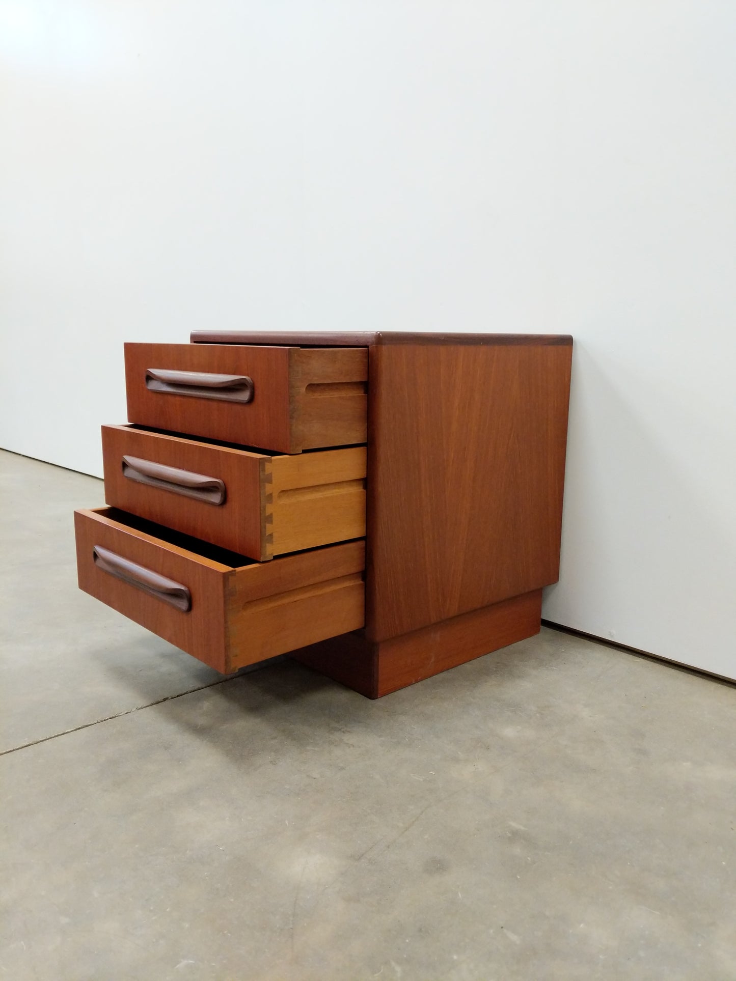 Vintage Mid Century Modern Teak Nightstand / Low Chest by G Plan