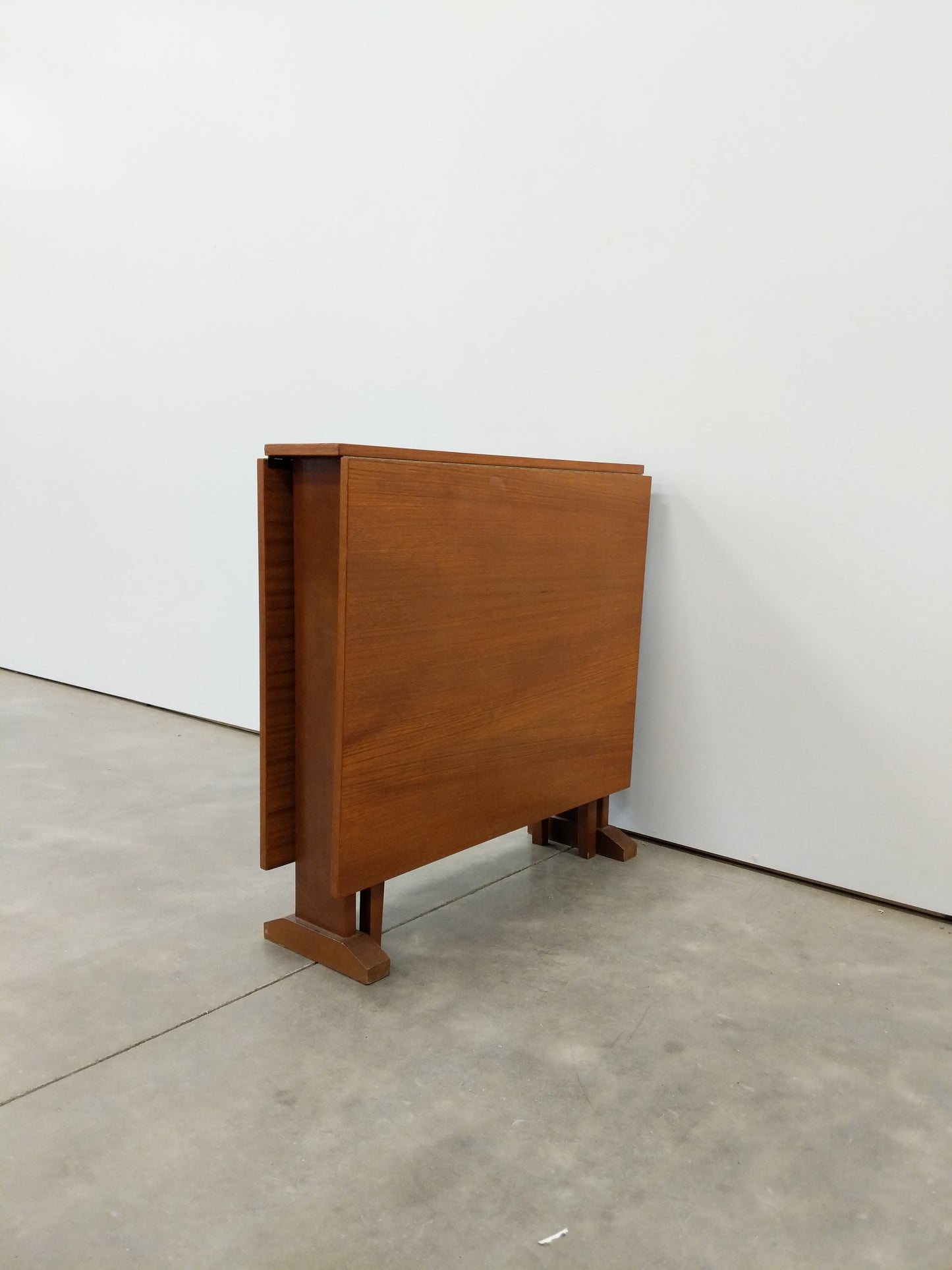 Vintage Mid Century Modern Teak Drop Leaf Dining Table