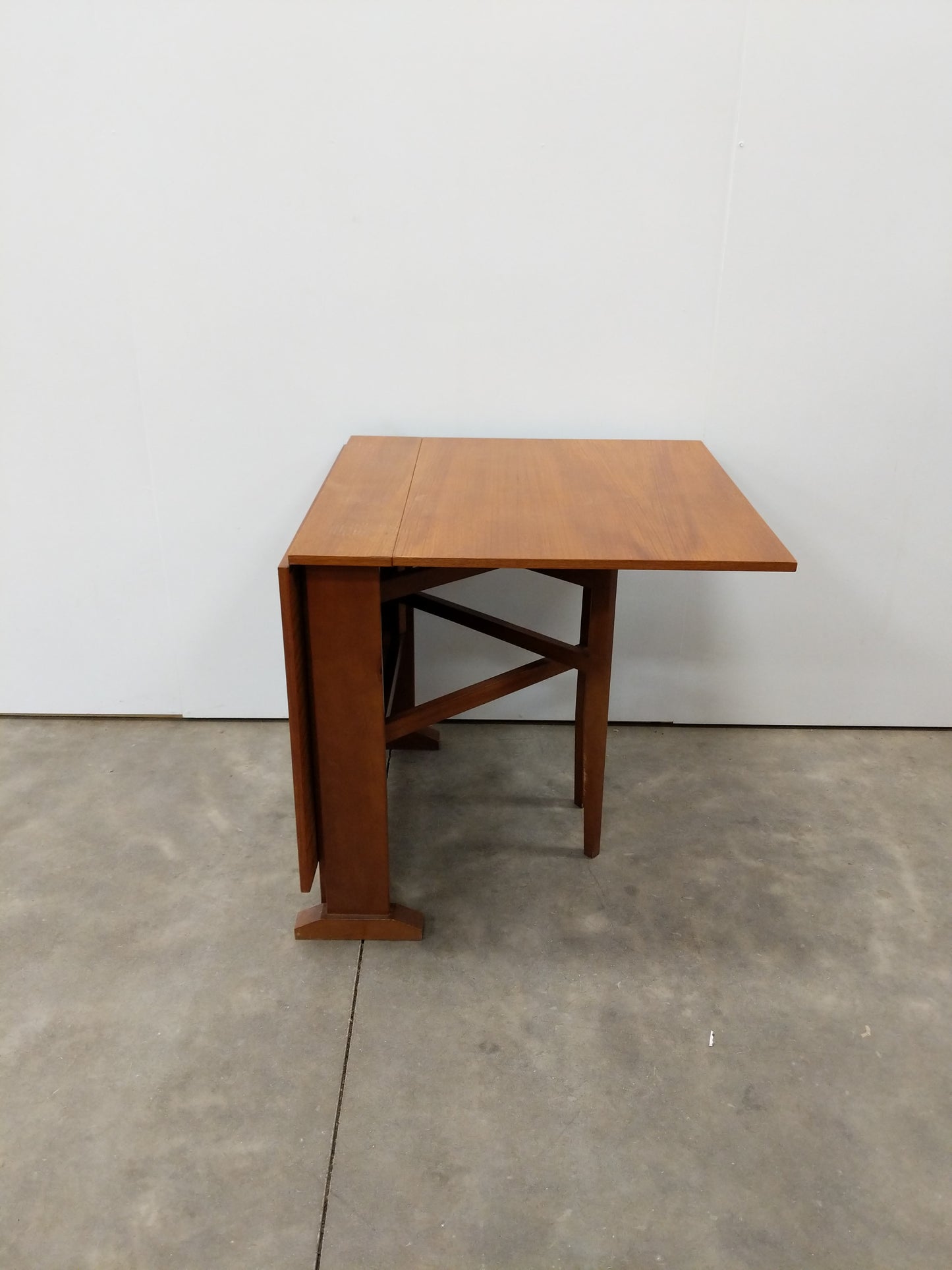 Vintage Mid Century Modern Teak Drop Leaf Dining Table