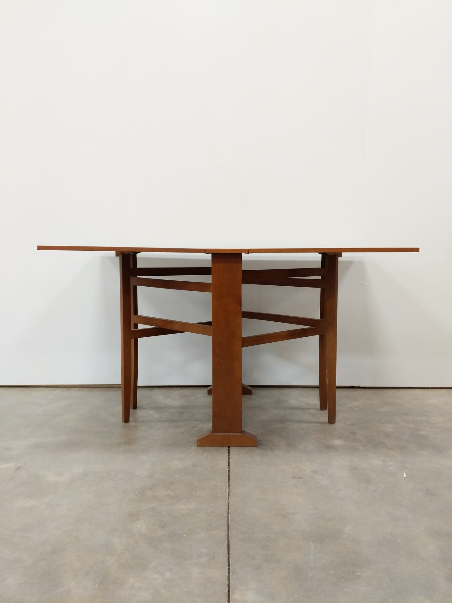 Vintage Mid Century Modern Teak Drop Leaf Dining Table