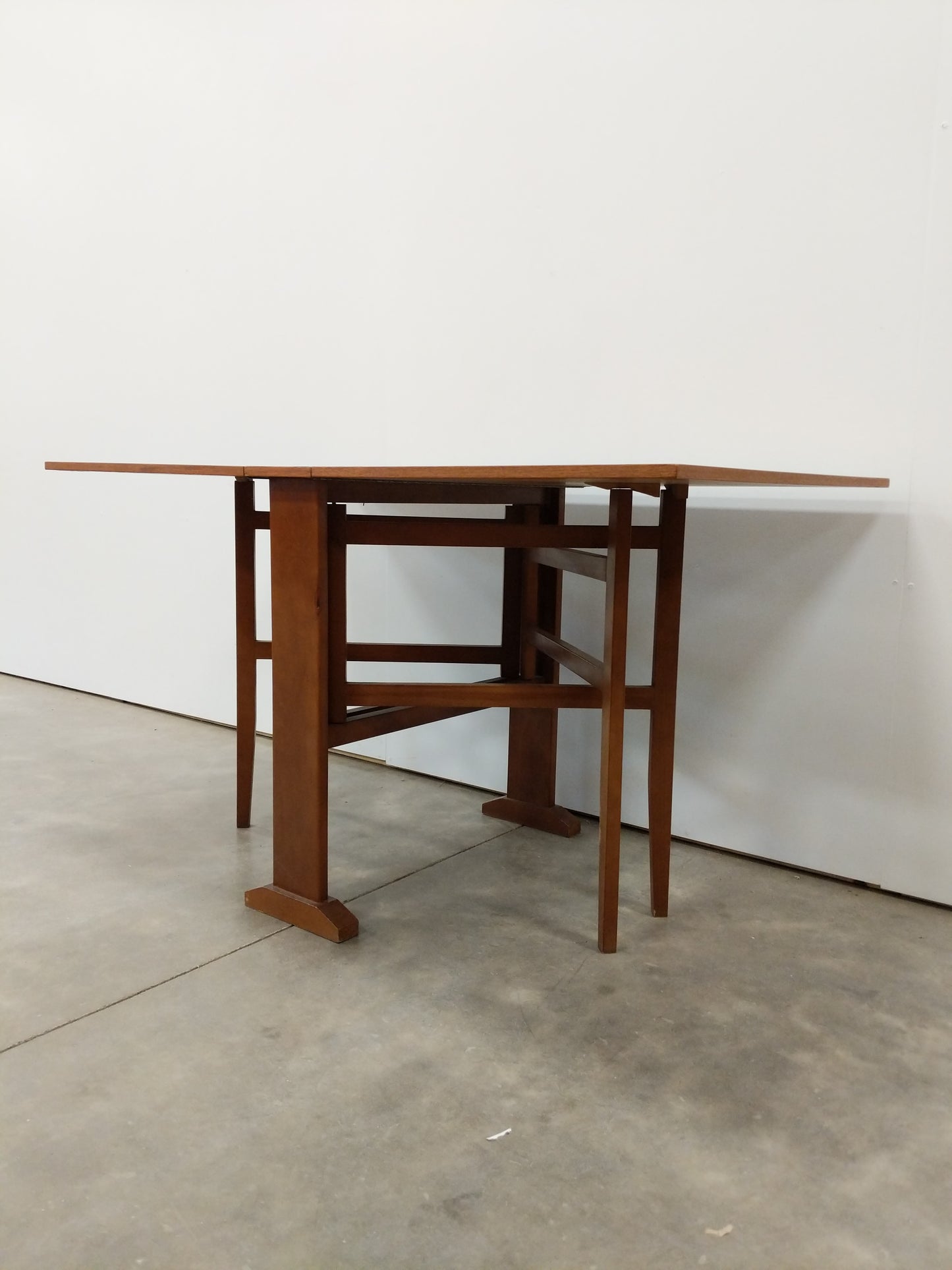 Vintage Mid Century Modern Teak Drop Leaf Dining Table