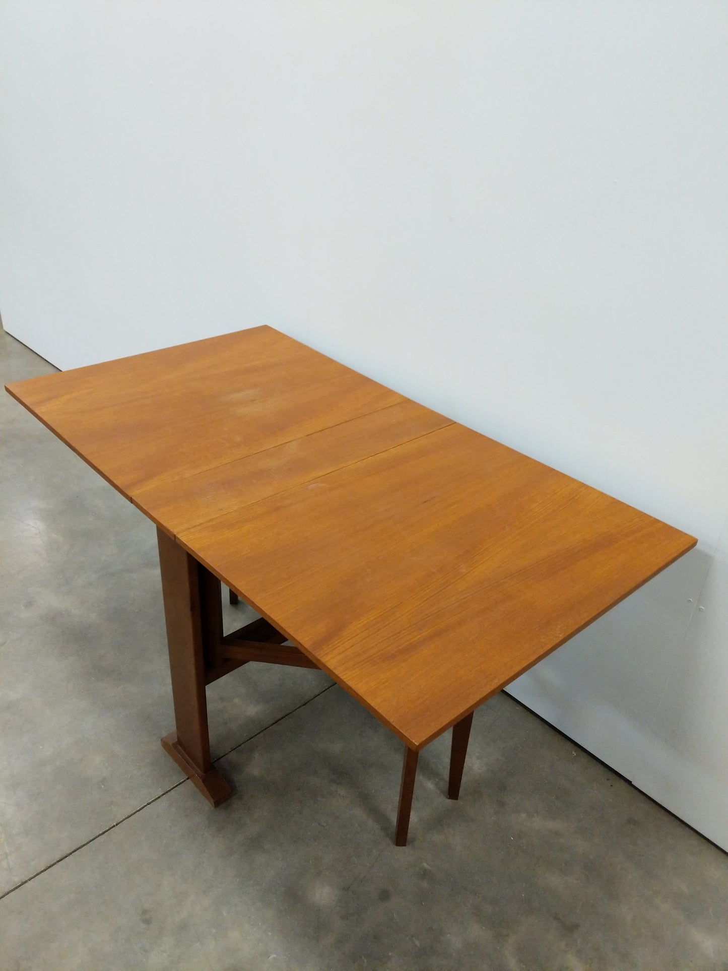 Vintage Mid Century Modern Teak Drop Leaf Dining Table