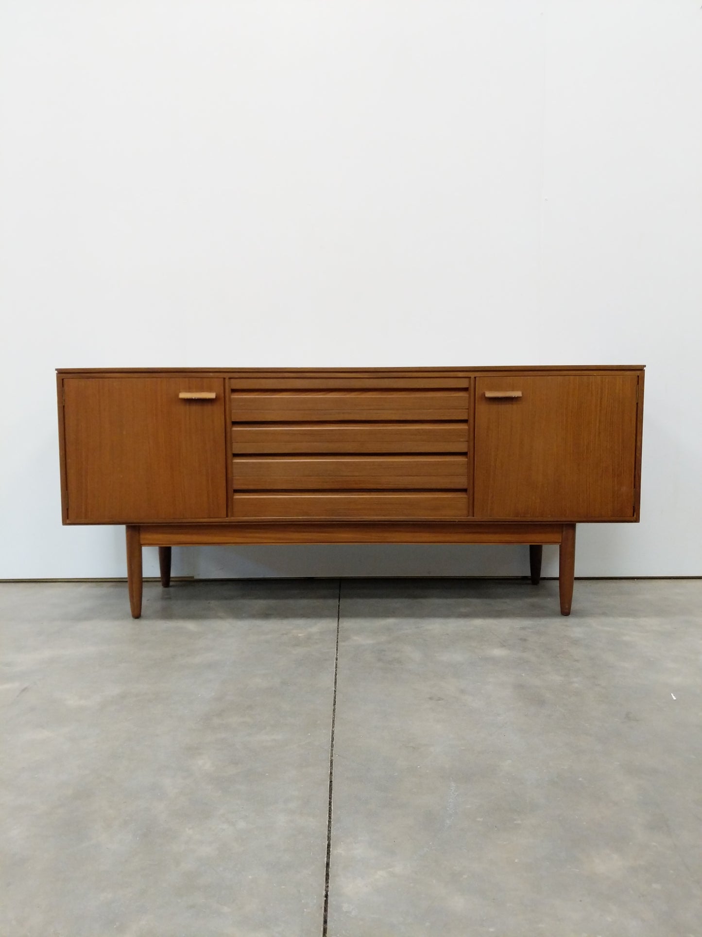 Vintage Mid Century Modern Teak Credenza by White & Newton