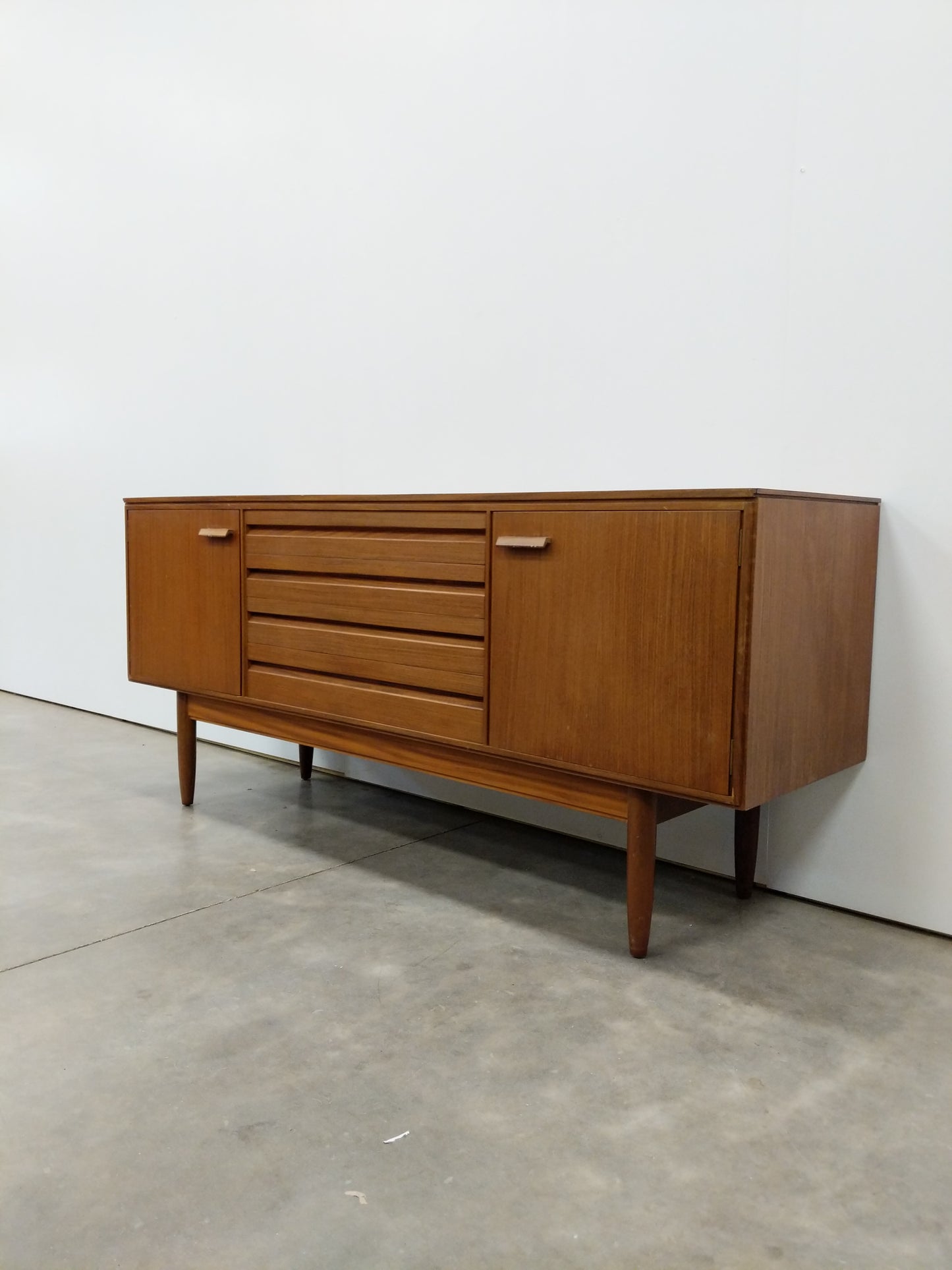 Vintage Mid Century Modern Teak Credenza by White & Newton