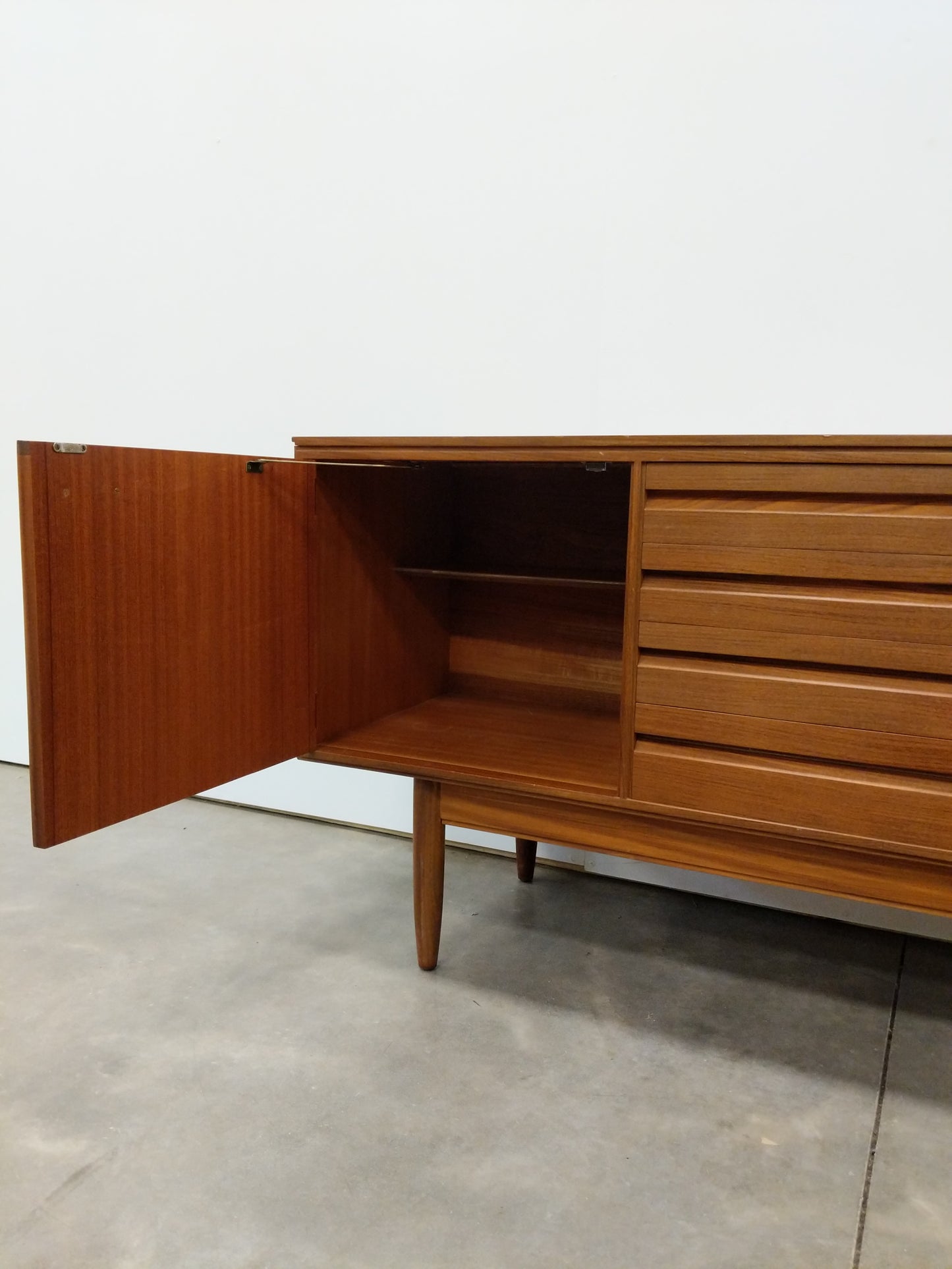 Vintage Mid Century Modern Teak Credenza by White & Newton