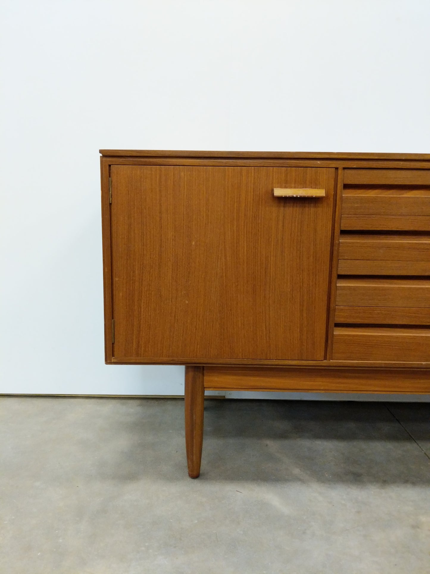 Vintage Mid Century Modern Teak Credenza by White & Newton