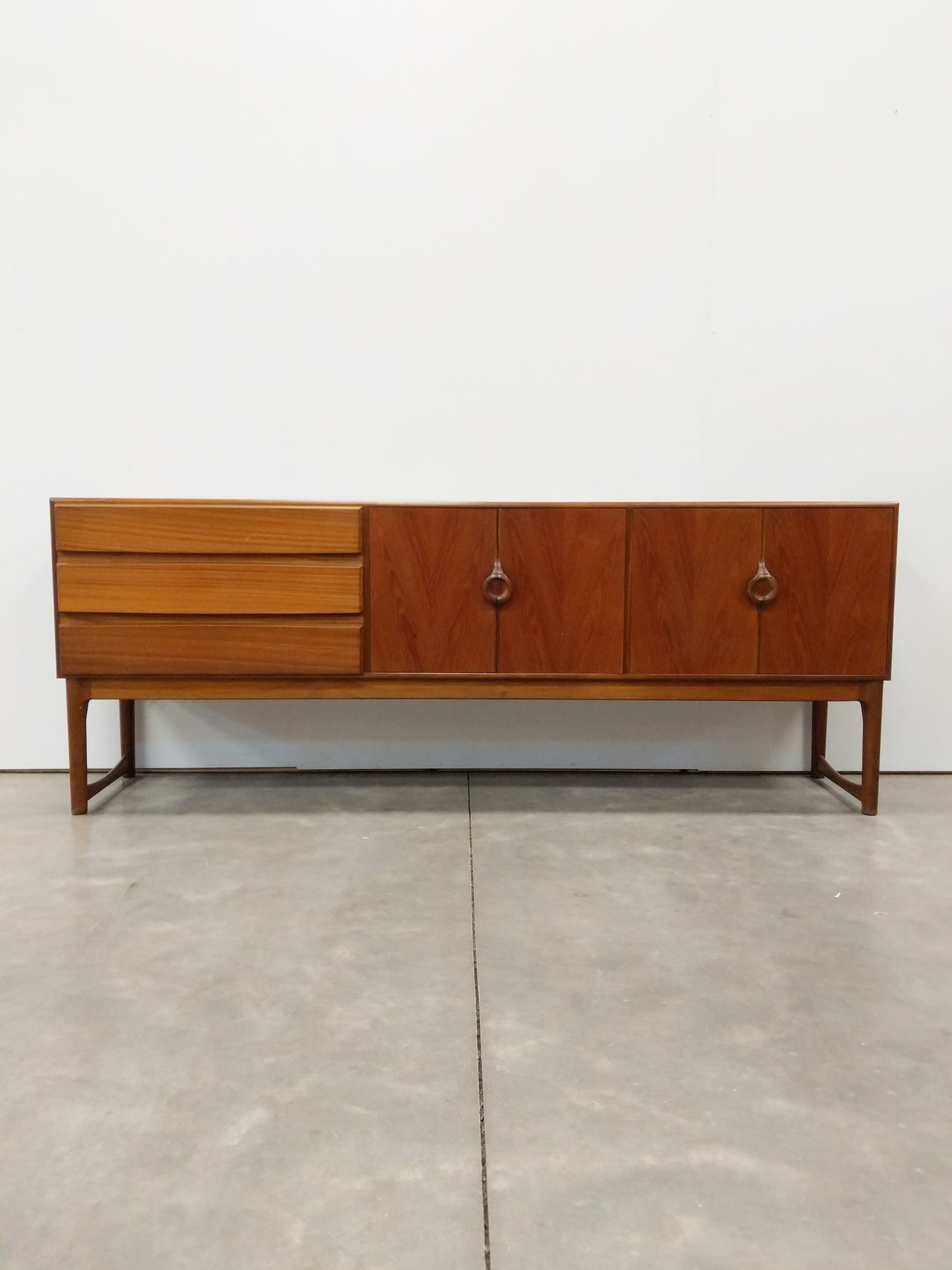 Vintage Mid Century Modern Teak Credenza by McIntosh