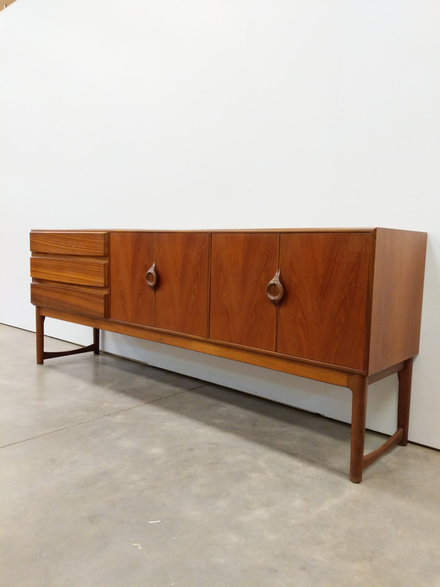 Vintage Mid Century Modern Teak Credenza by McIntosh