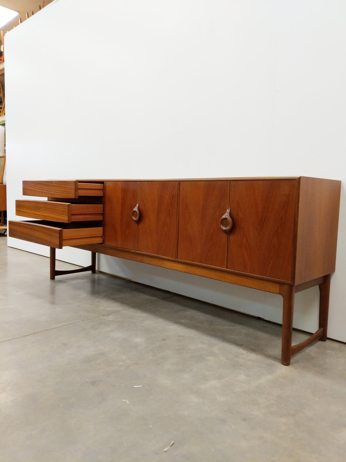Vintage Mid Century Modern Teak Credenza by McIntosh
