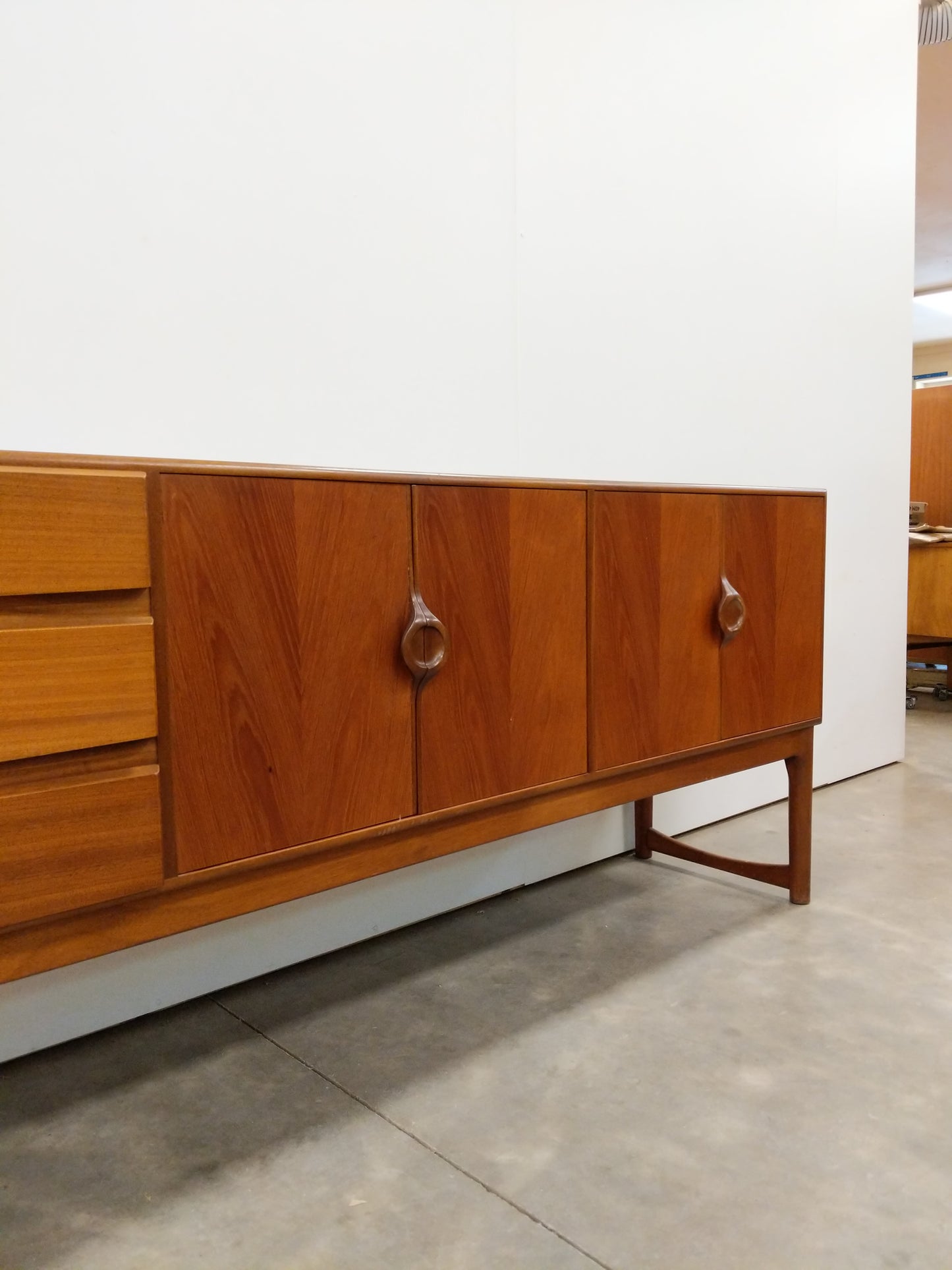 Vintage Mid Century Modern Teak Credenza by McIntosh