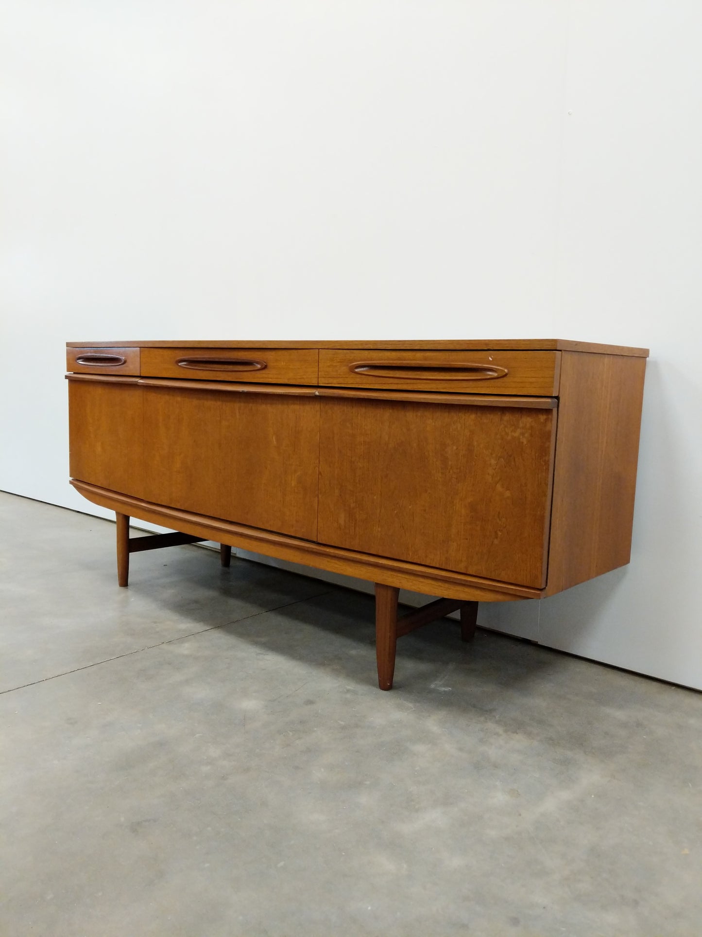 Vintage Mid Century Modern Teak Credenza by Elliotts of Newbury