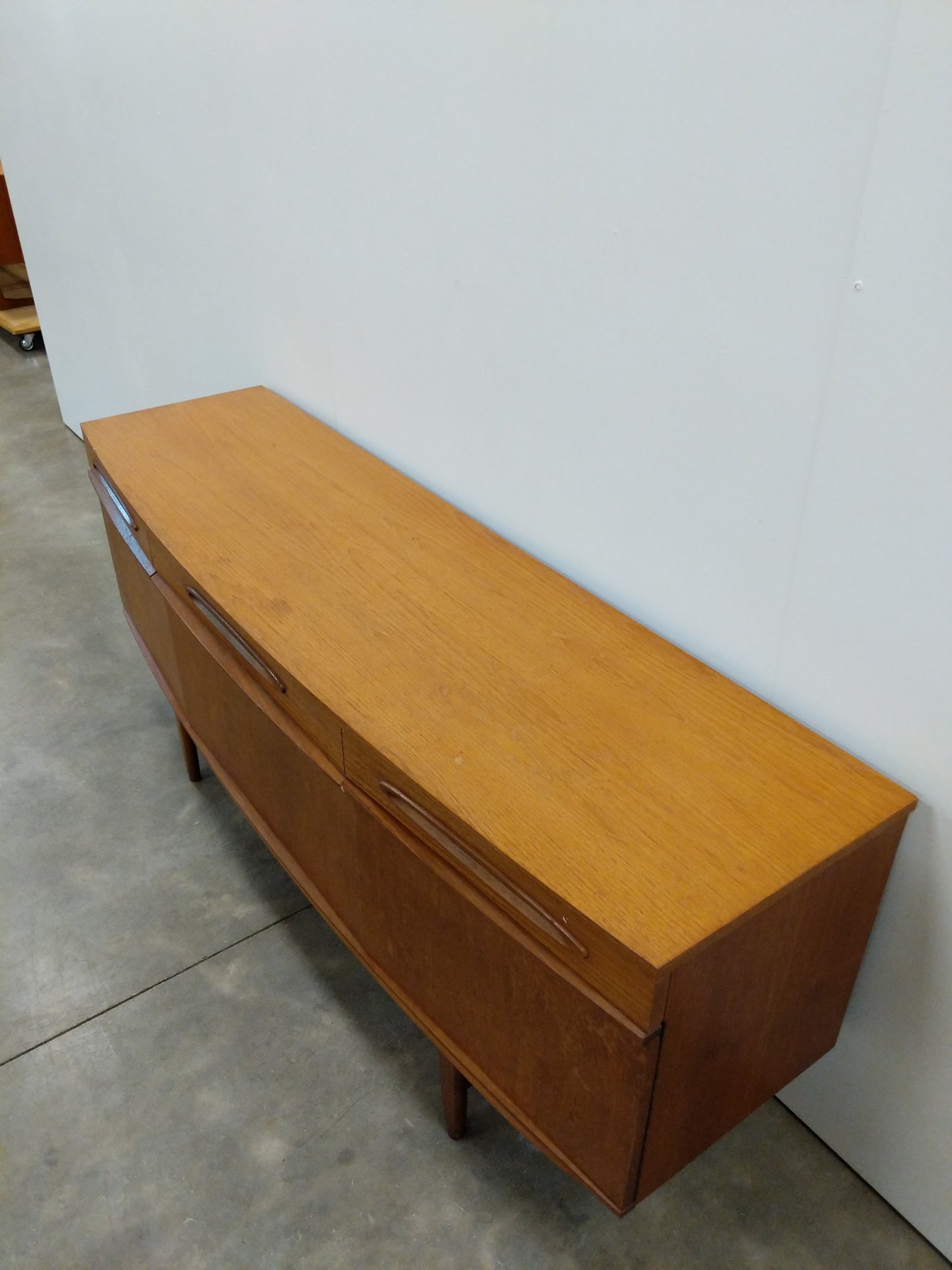 Vintage Mid Century Modern Teak Credenza by Elliotts of Newbury